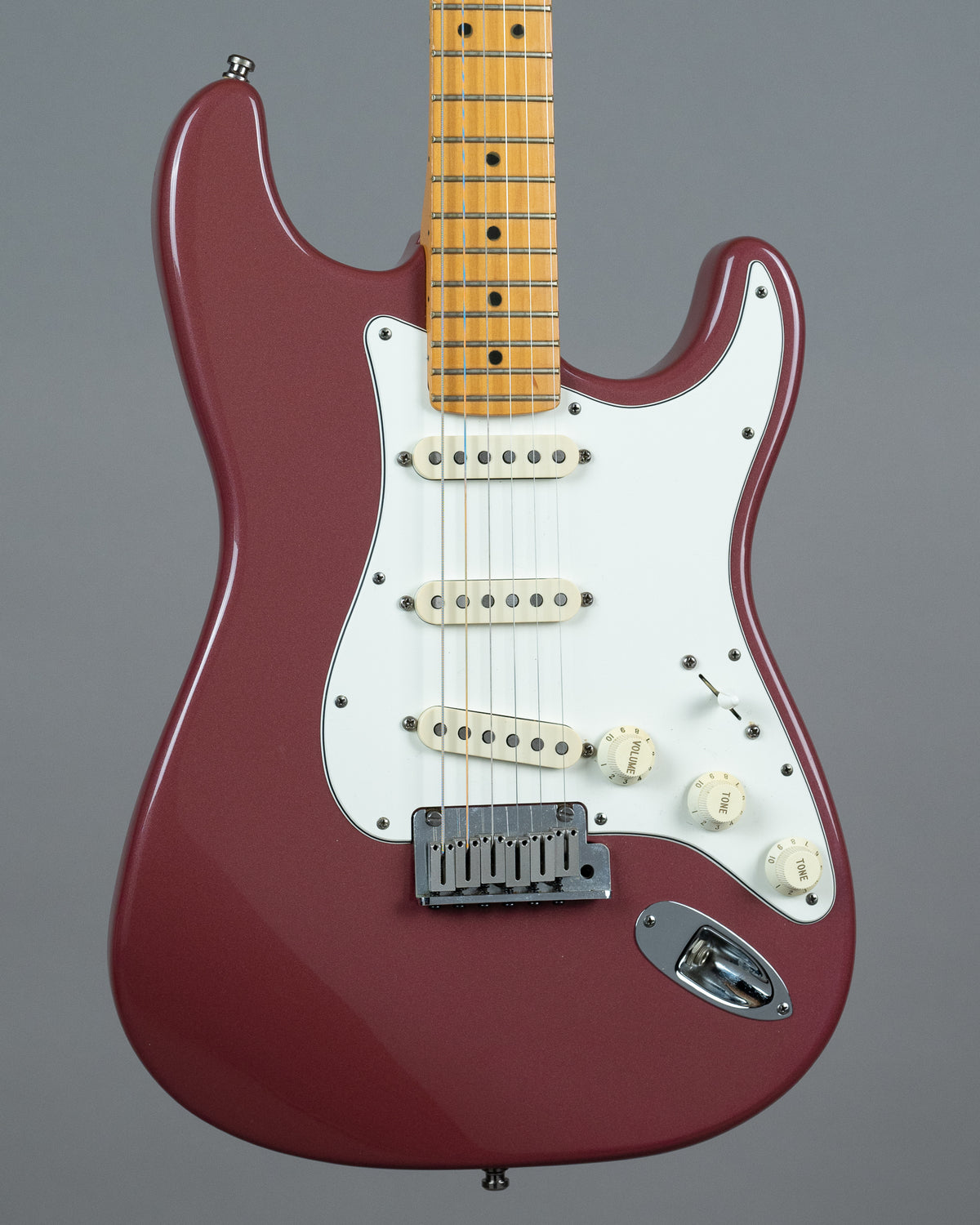 1995 Fender American Standard Stratocaster (USA, Burgundy Mist/Matching Headstock, OHSC)