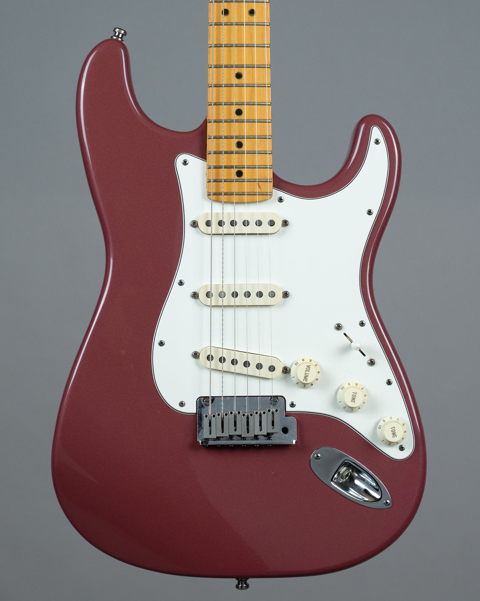 1995 Fender American Standard Stratocaster (USA, Burgundy Mist/Matching Headstock, OHSC)