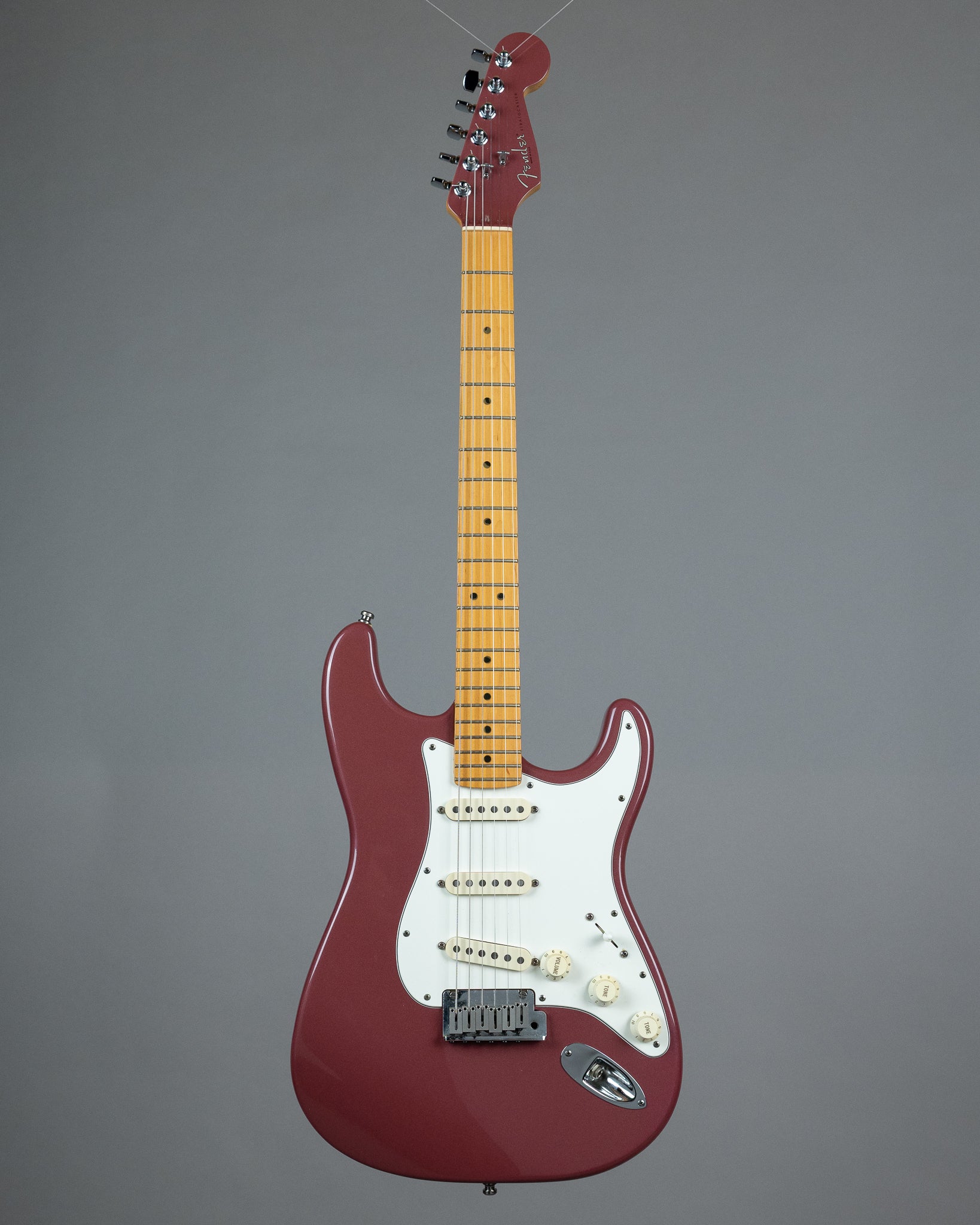 1995 Fender American Standard Stratocaster (USA, Burgundy Mist/Matching Headstock, OHSC)