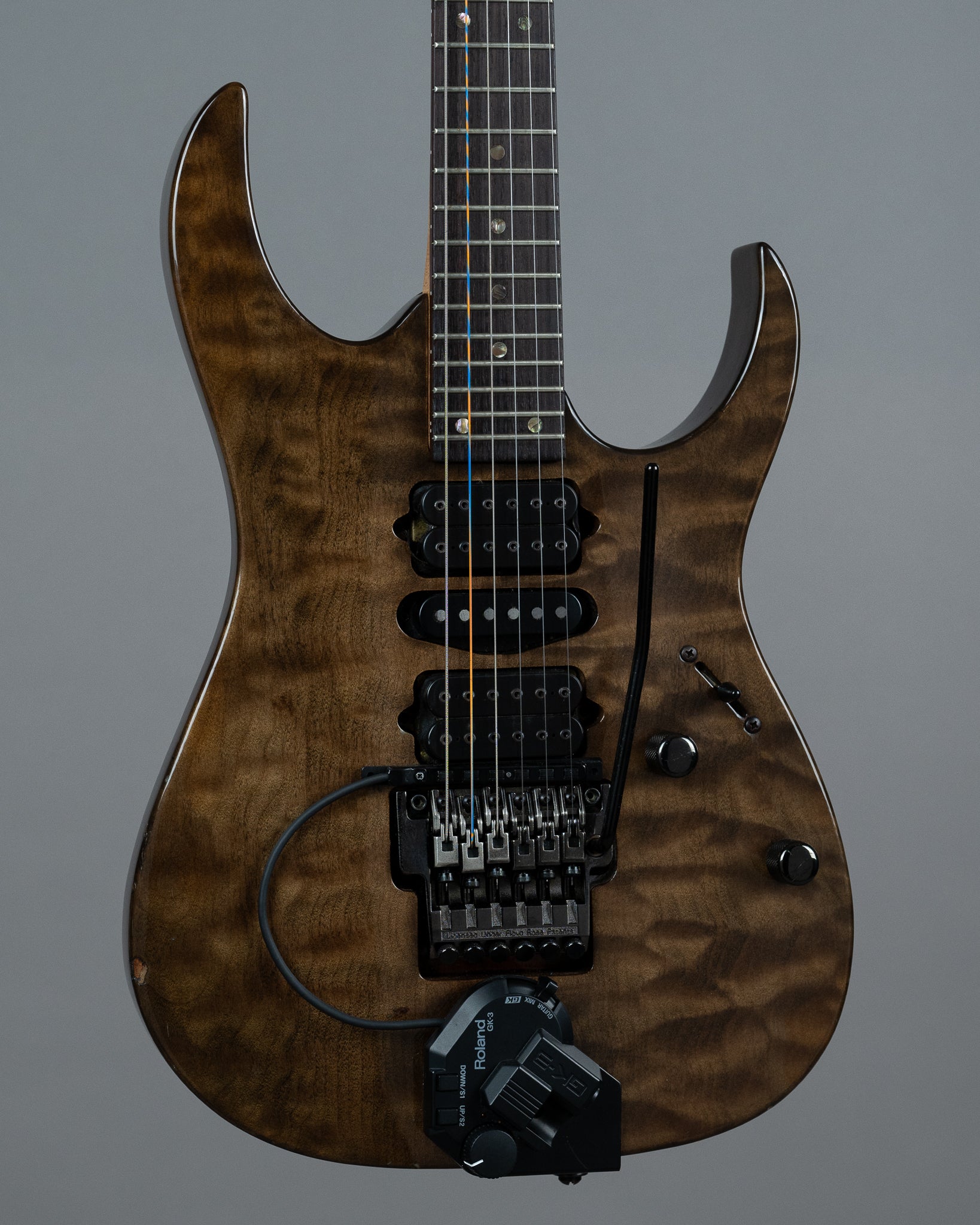 c1992 Ibanez USA Custom RG UCEWQM (USA, Transparent Ebony, HSC)