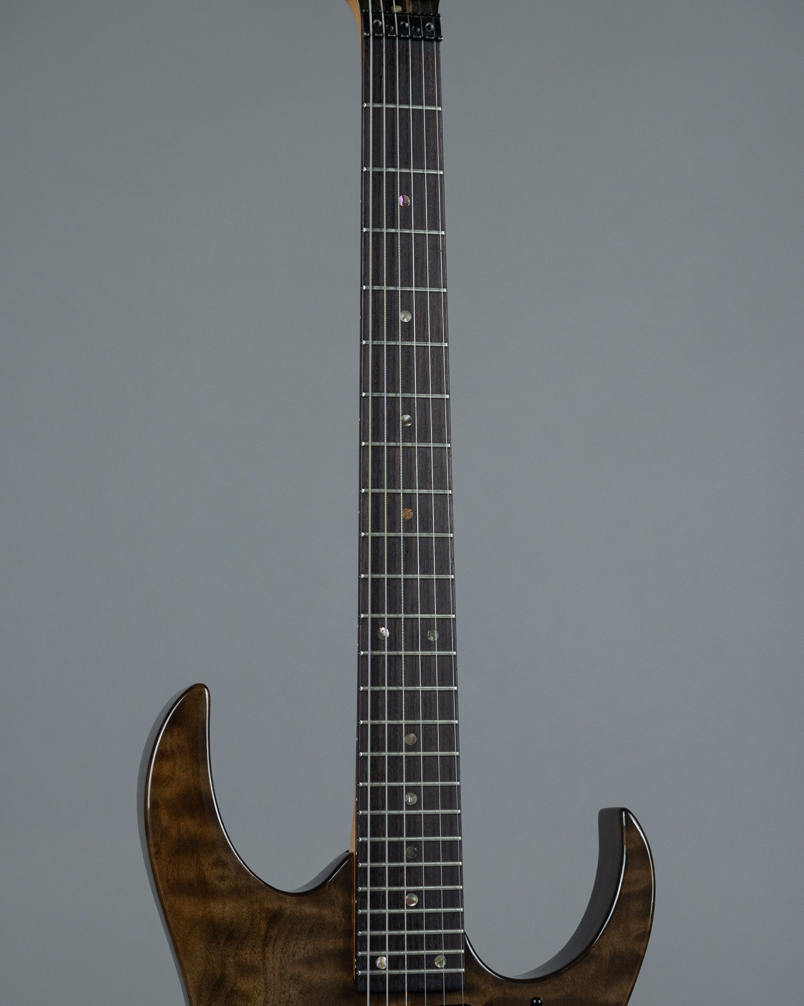 c1992 Ibanez USA Custom RG UCEWQM (USA, Transparent Ebony, HSC)
