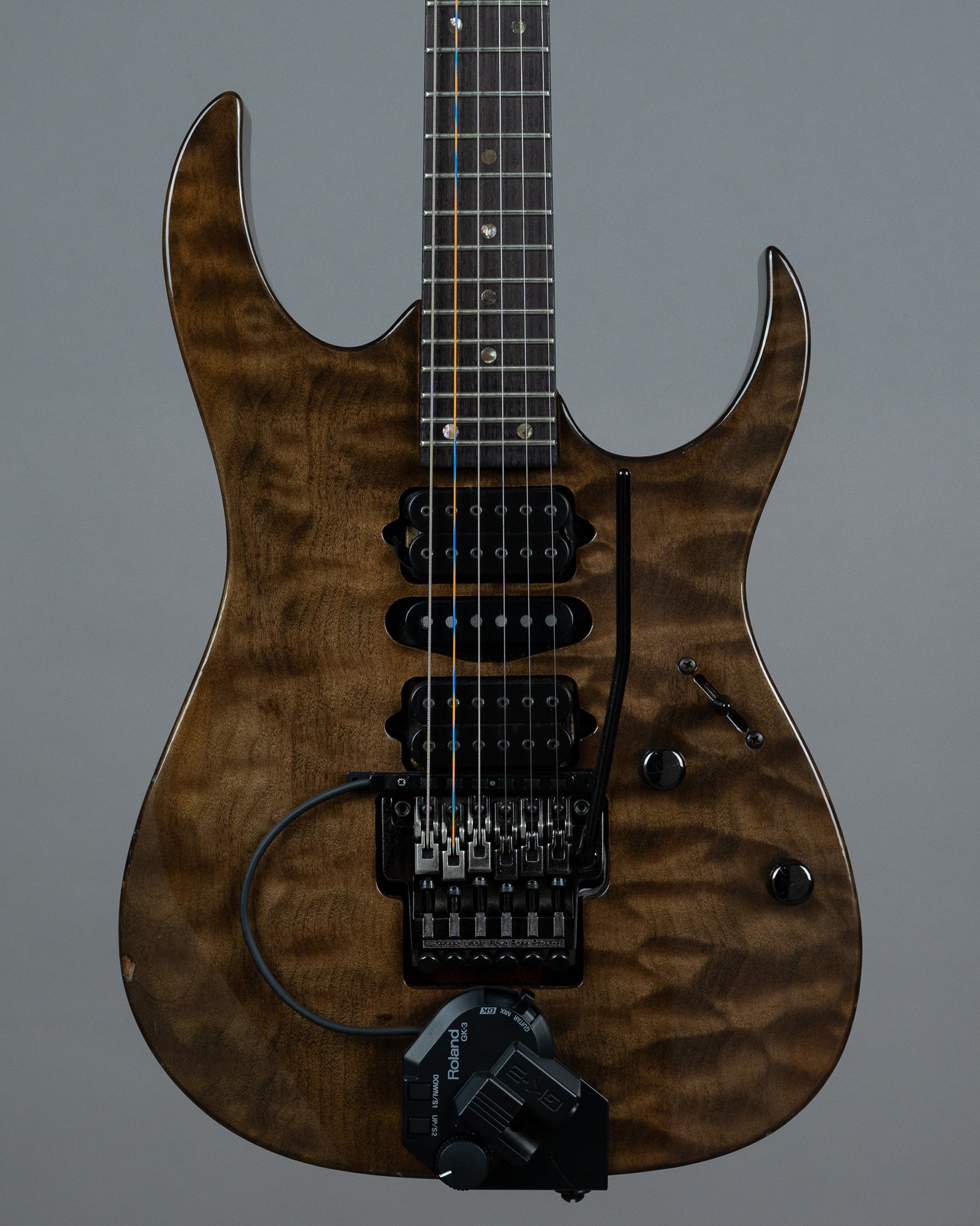 c1992 Ibanez USA Custom RG UCEWQM (USA, Transparent Ebony, HSC)