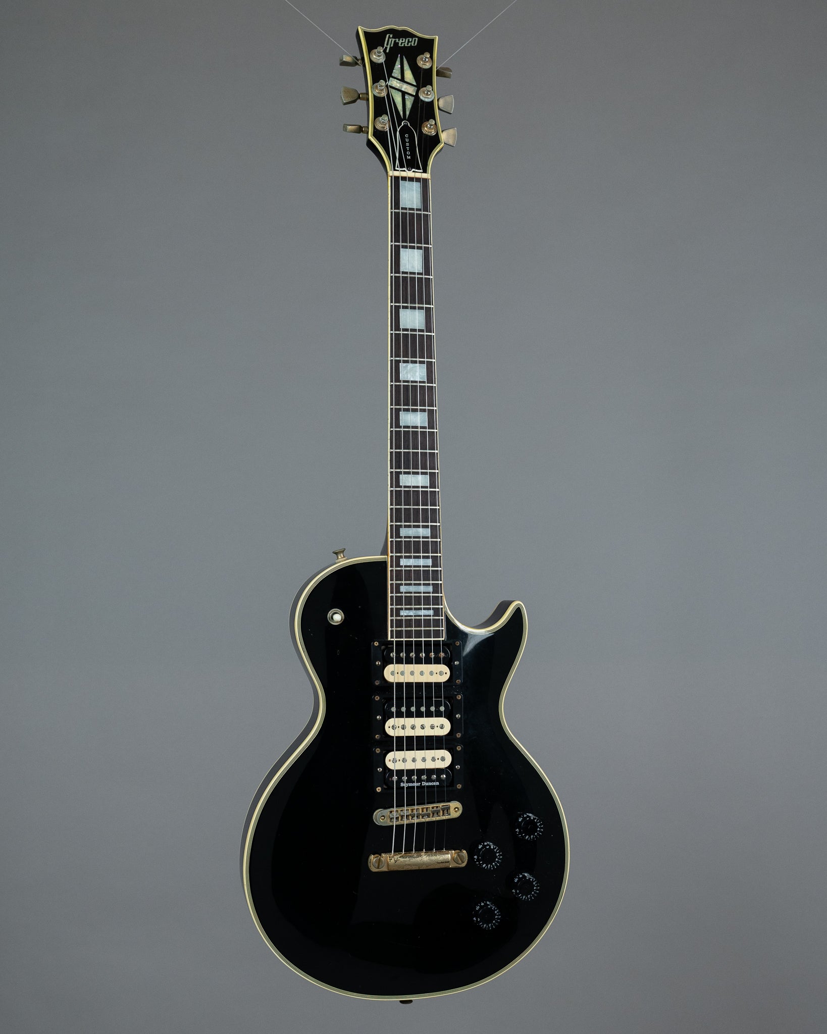 c1978 Greco EG-600 Les Paul Custom (Japan, Ebony, OHSC)