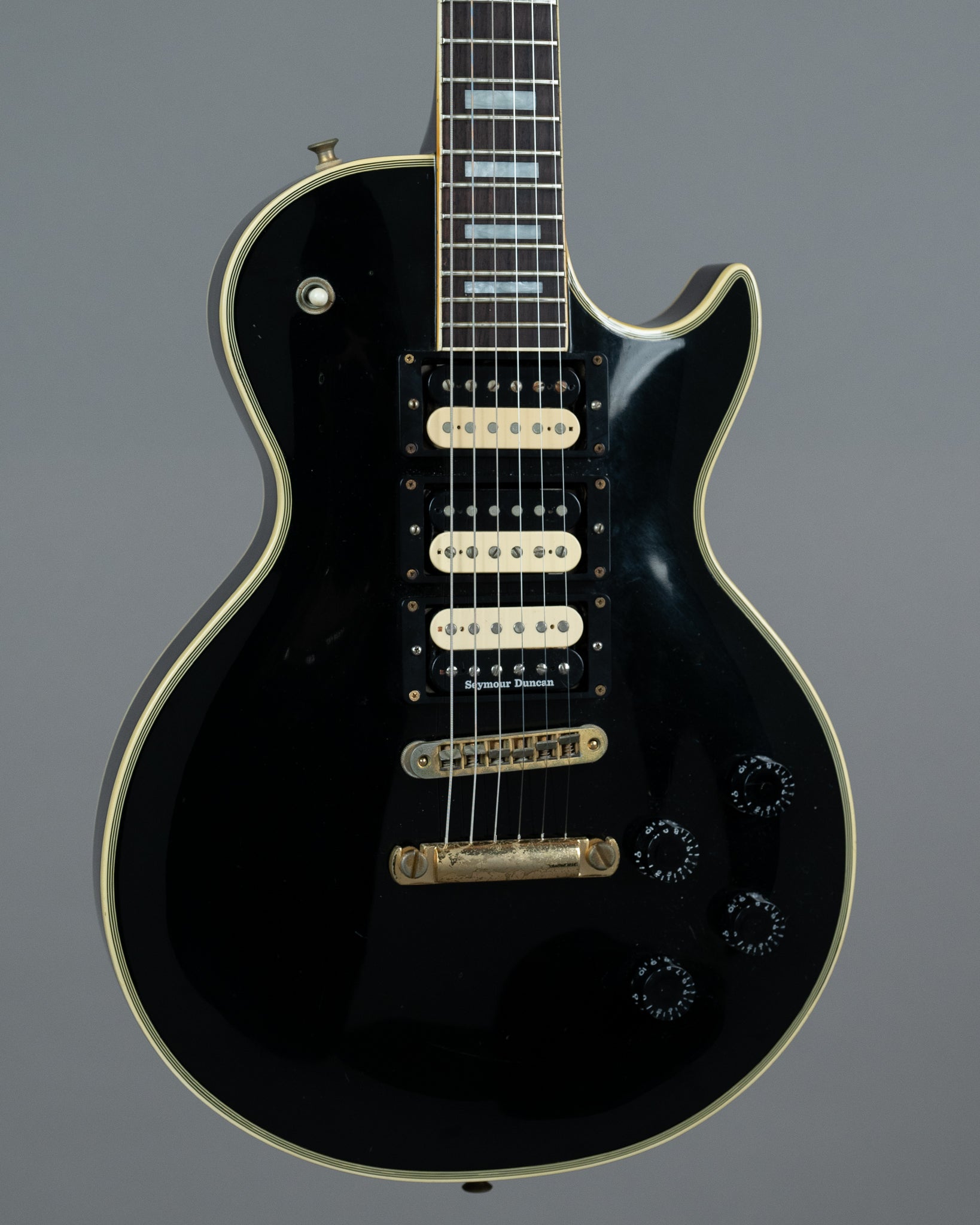 c1978 Greco EG-600 Les Paul Custom (Japan, Ebony, OHSC)