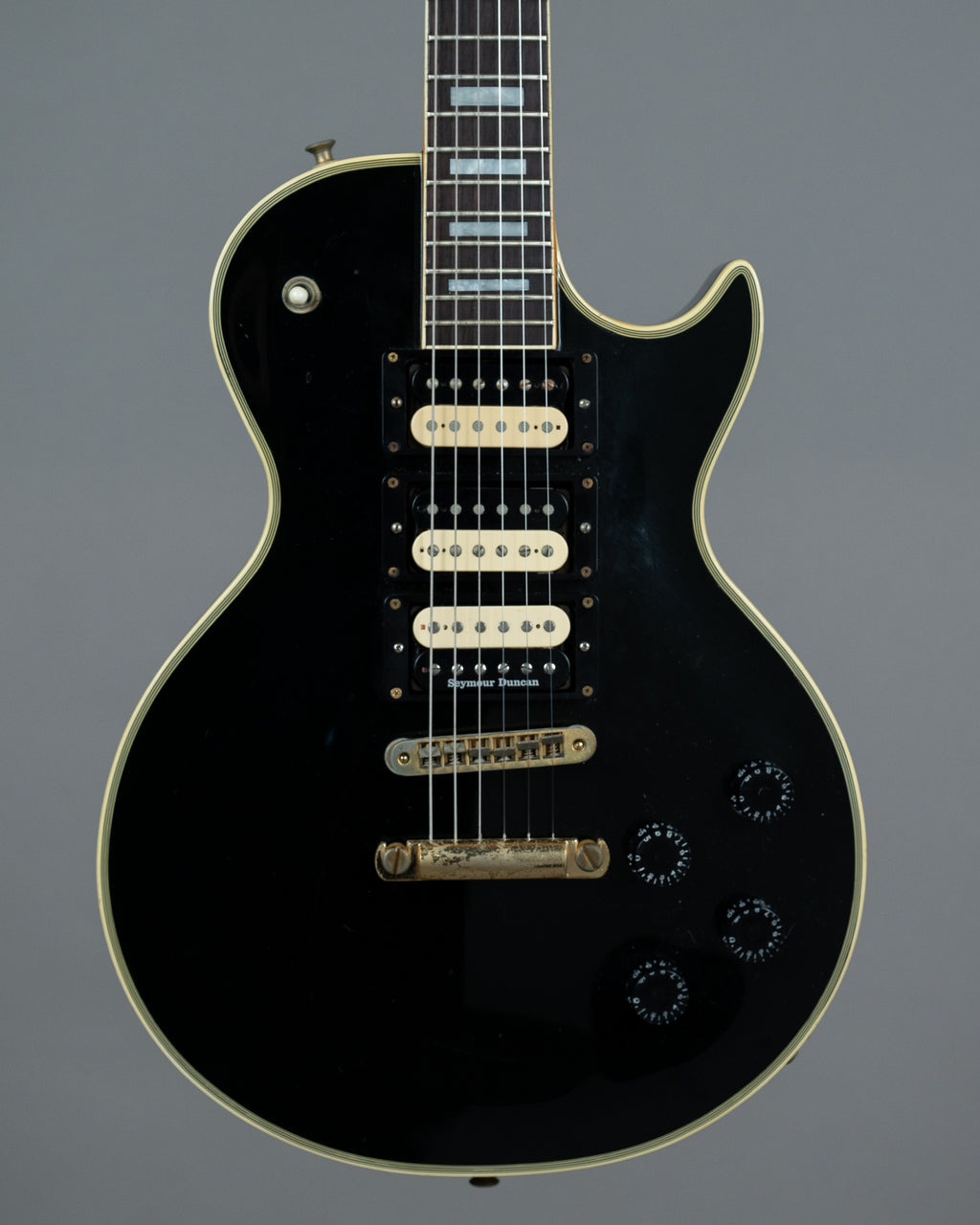 c1978 Greco EG-600 Les Paul Custom (Japan, Ebony, OHSC)