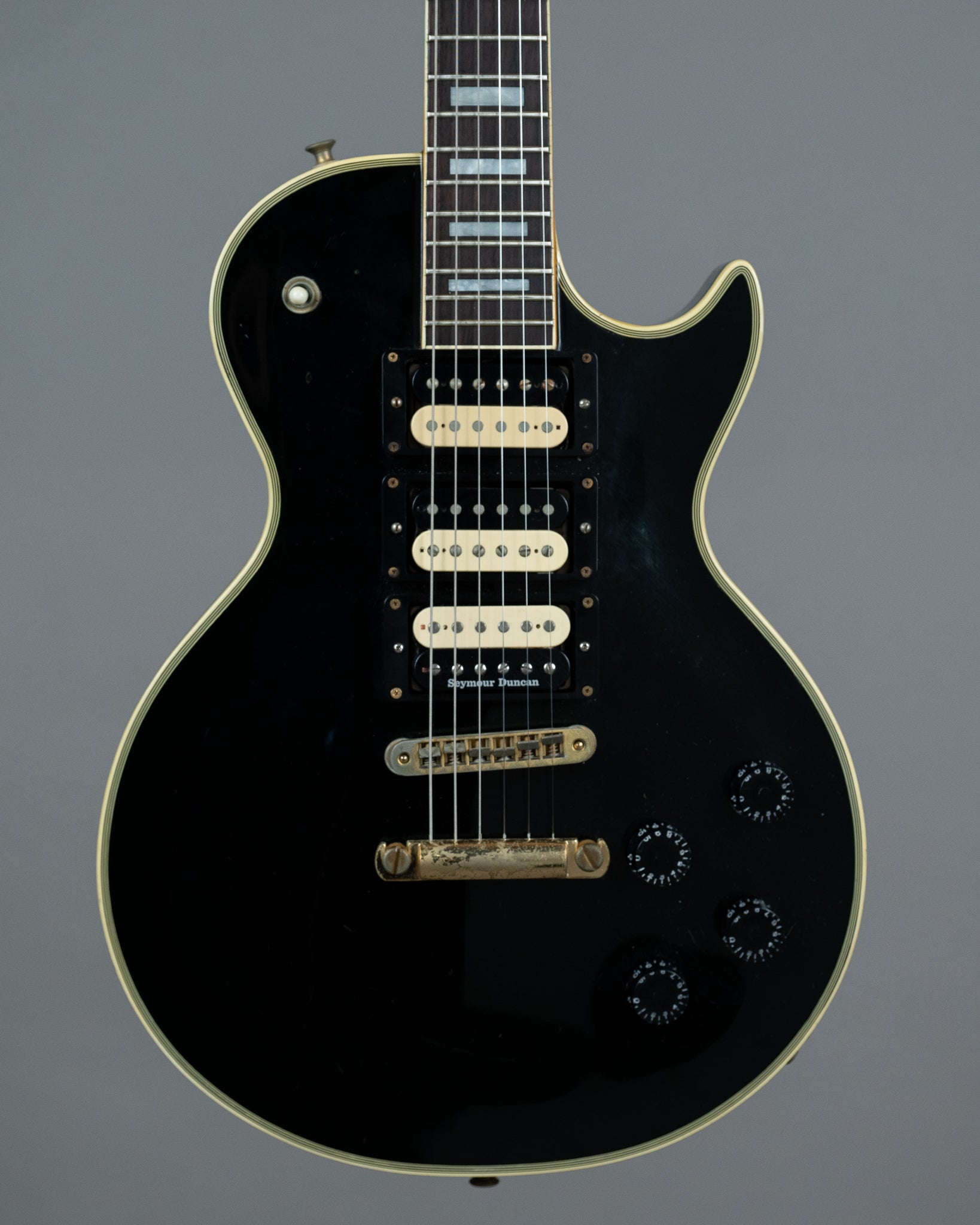 c1978 Greco EG-600 Les Paul Custom (Japan, Ebony, OHSC)