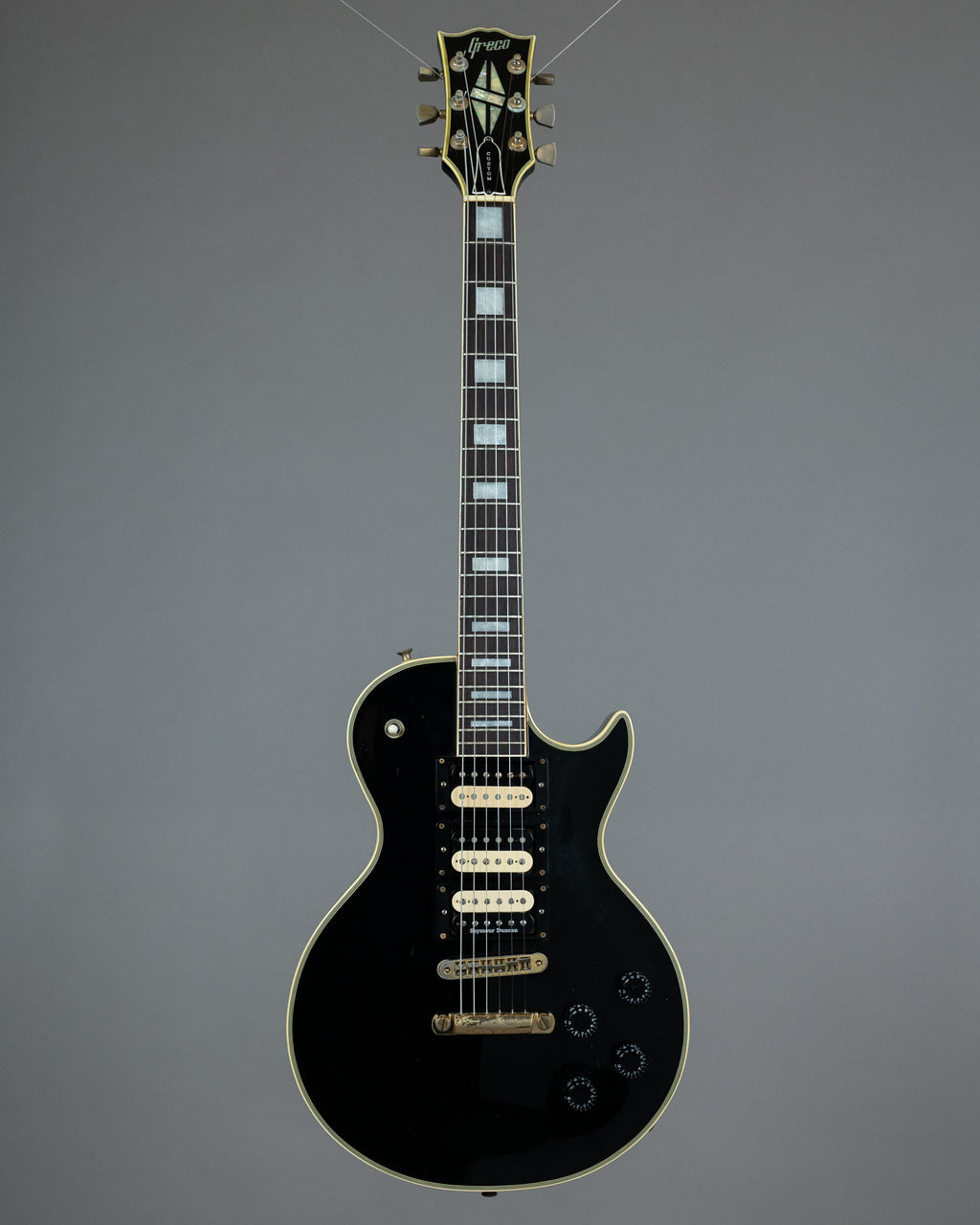 c1978 Greco EG-600 Les Paul Custom (Japan, Ebony, OHSC)