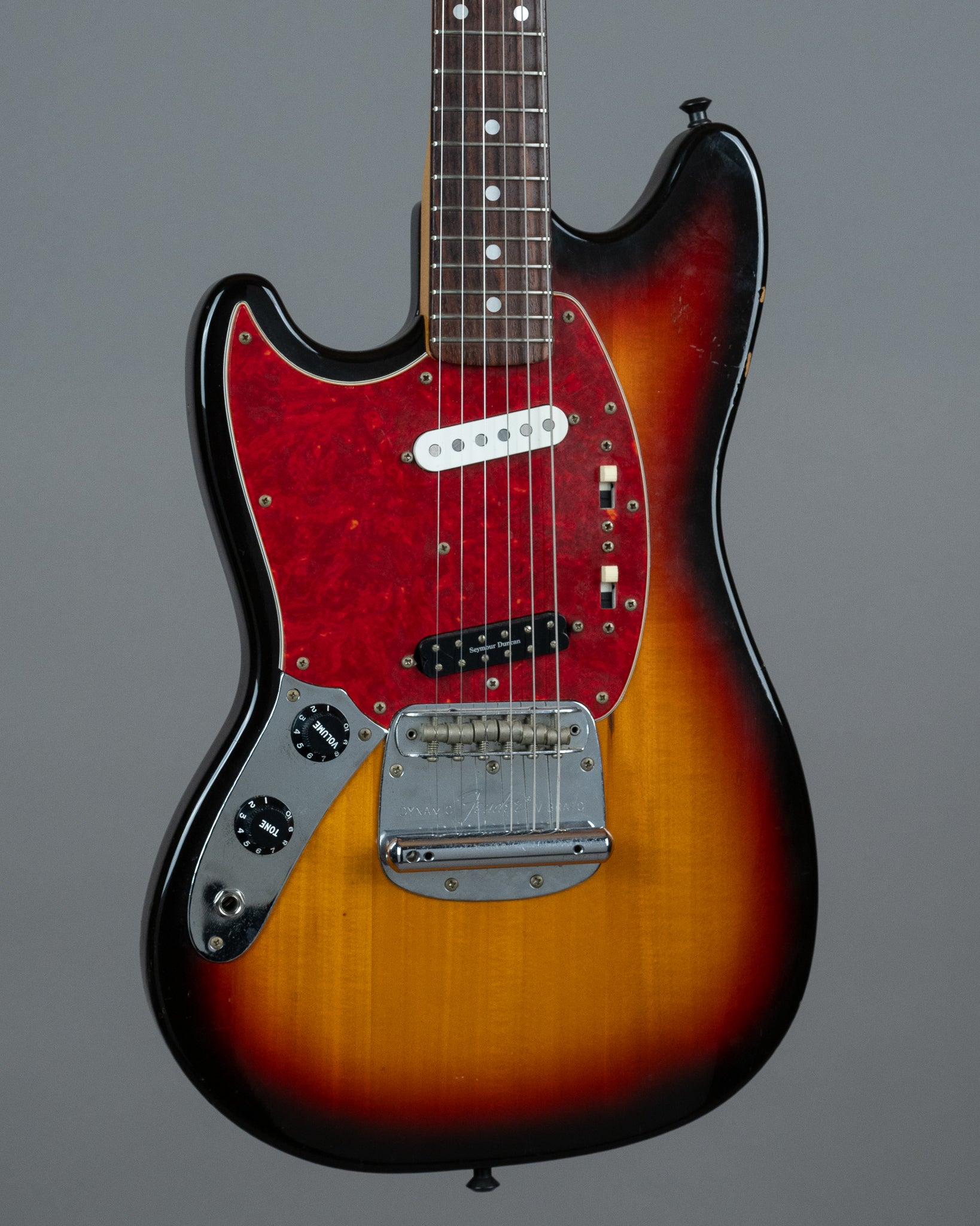c1994 Fender MG-69 Mustang MOD Left Handed (Japan, Sunburst)