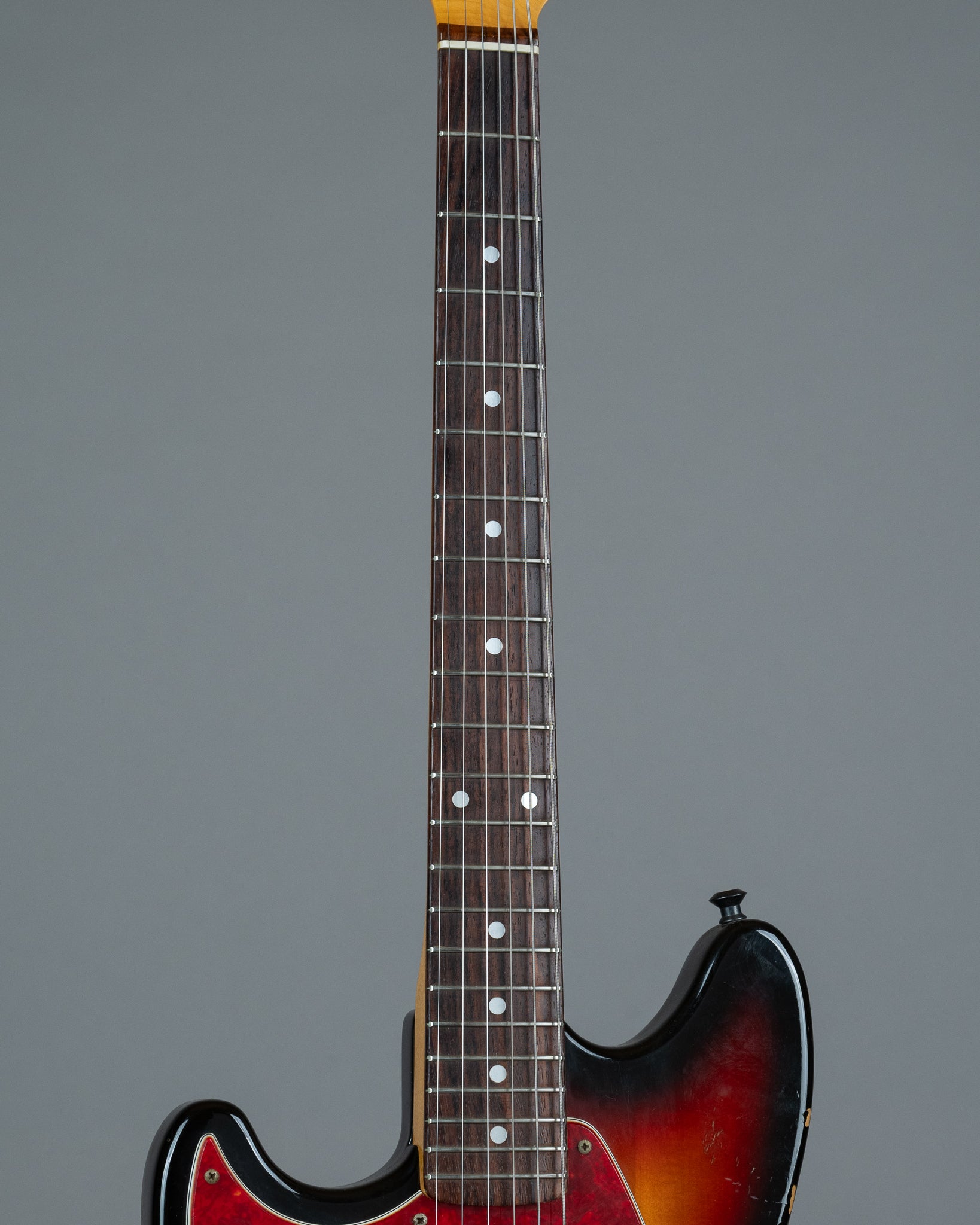 c1994 Fender MG-69 Mustang MOD Left Handed (Japan, Sunburst)