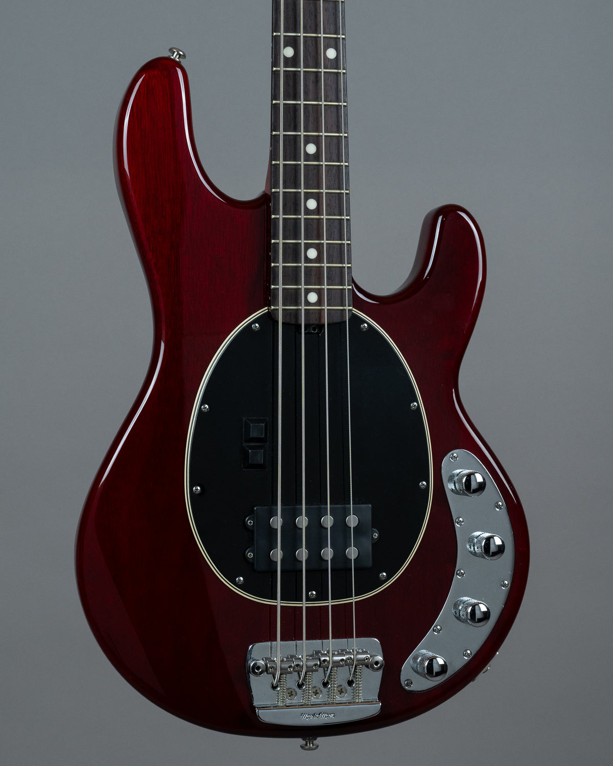 2006 Ernie Ball Music Man 30th Anniversary Stingray 4 (USA, Crimson Transparent, OHSC)