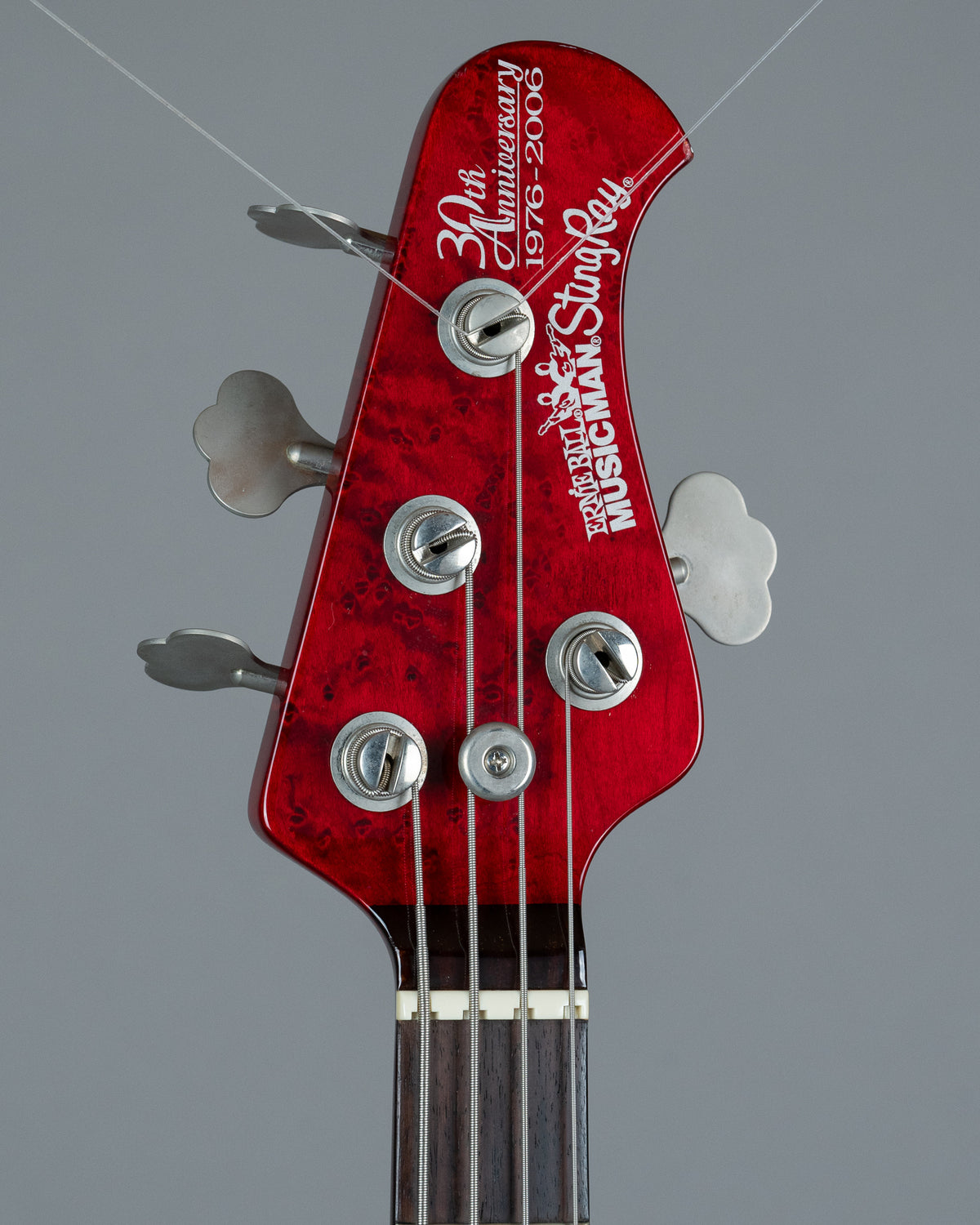 2006 Ernie Ball Music Man 30th Anniversary Stingray 4 (USA, Crimson Transparent, OHSC)