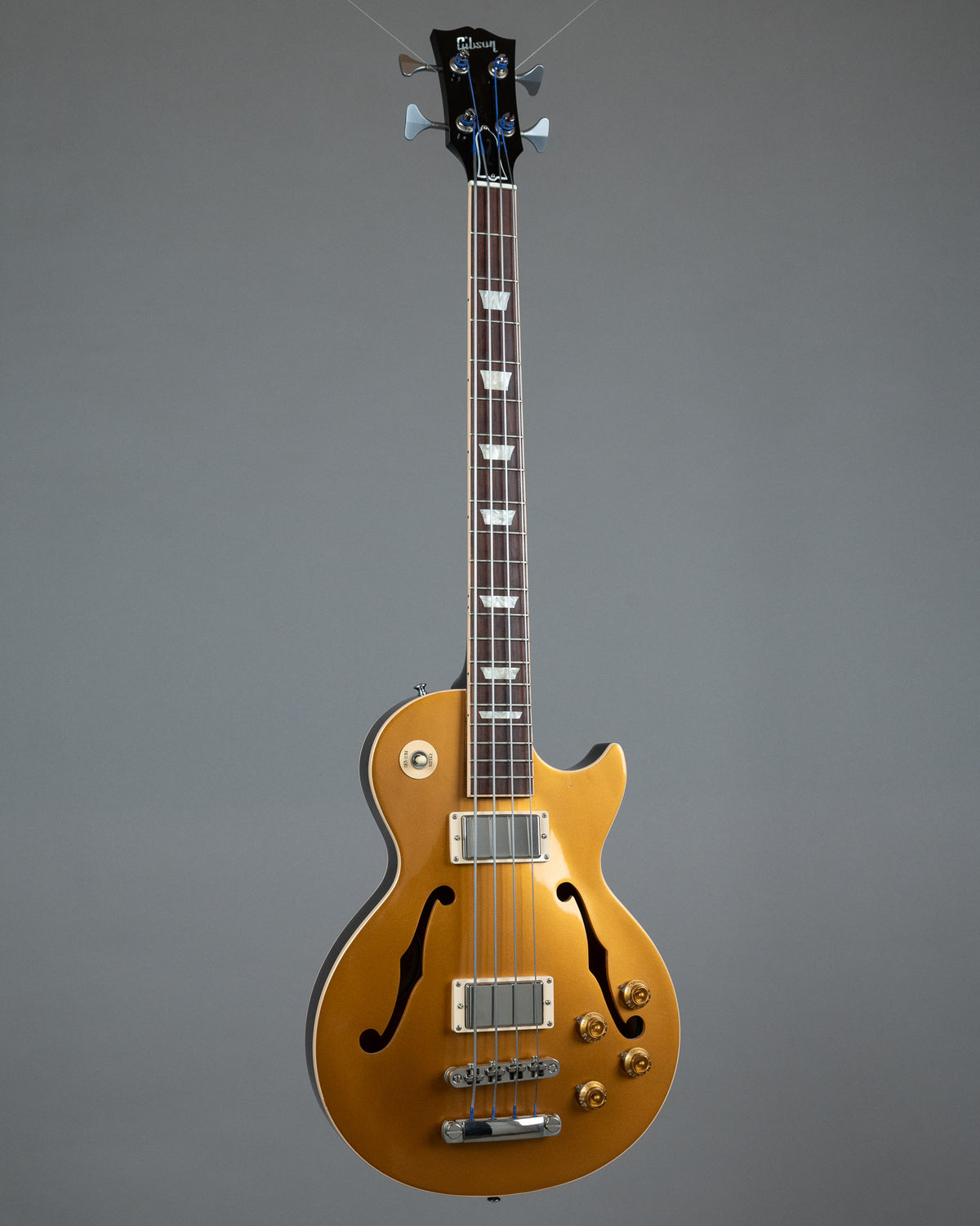 2016 Gibson Memphis ES-LP Bass (USA, Goldtop, OHSC)