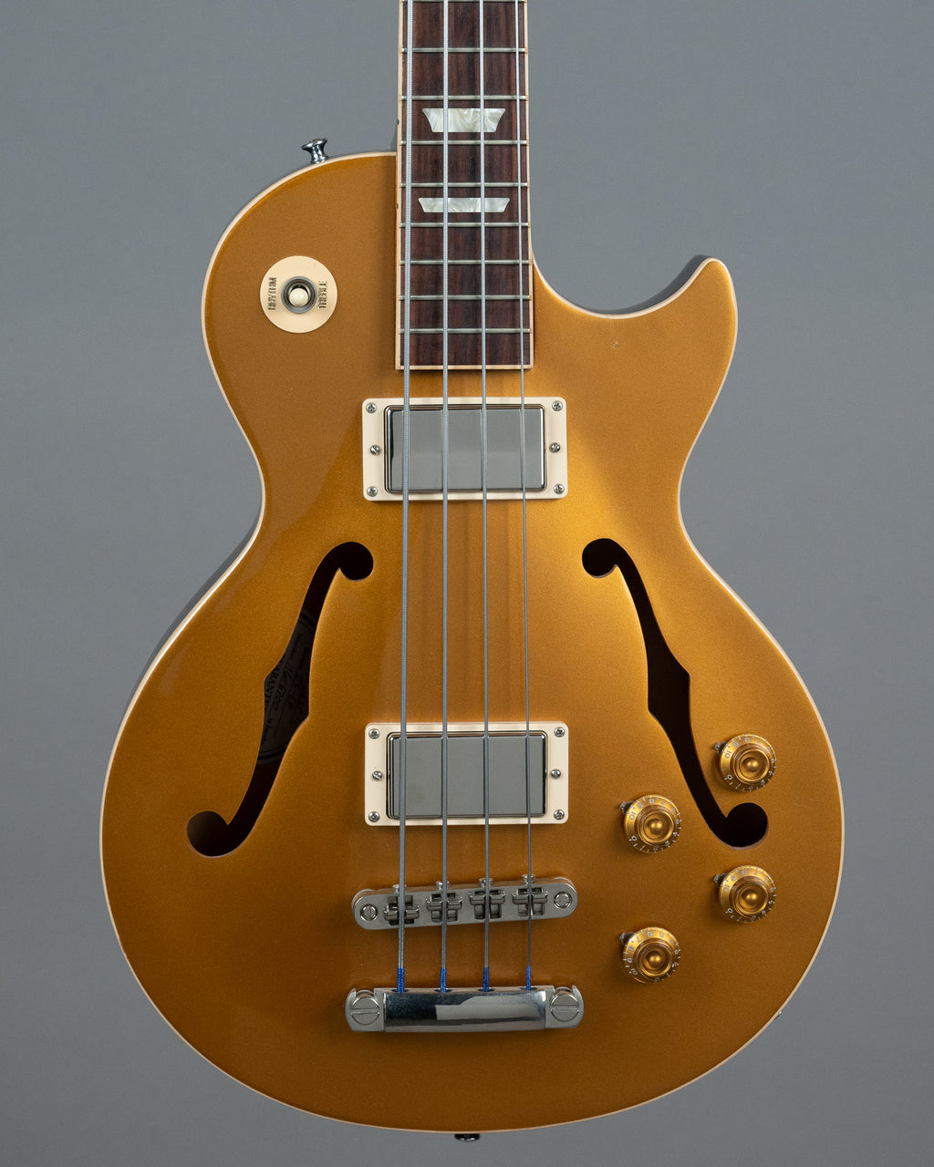 2016 Gibson Memphis ES-LP Bass (USA, Goldtop, OHSC)