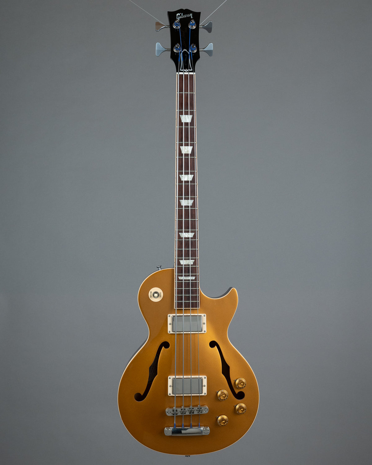 2016 Gibson Memphis ES-LP Bass (USA, Goldtop, OHSC)