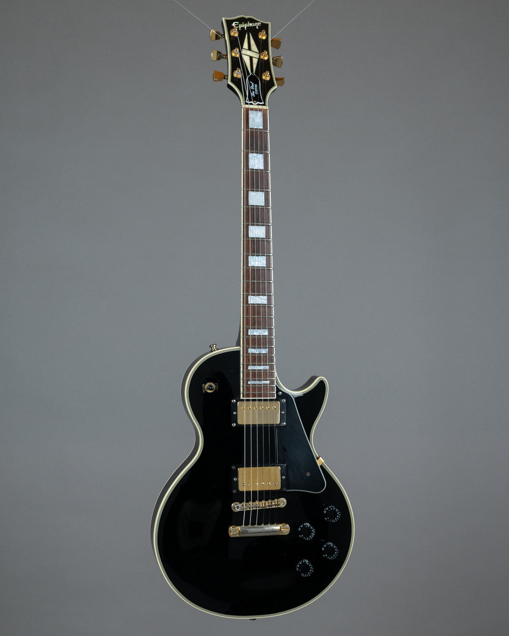 2001 Epiphone LPC-80 Les Paul Custom (Japan, Ebony, HSC)