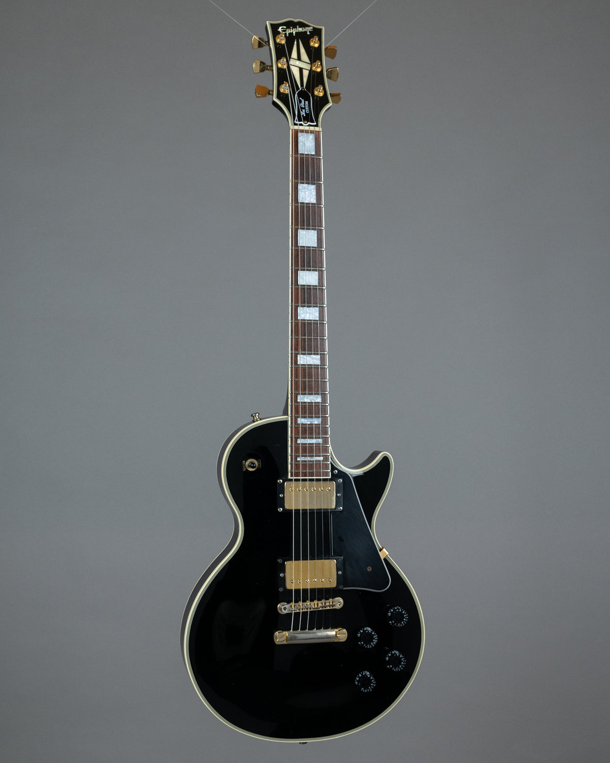2001 Epiphone LPC-80 Les Paul Custom (Japan, Ebony, HSC)