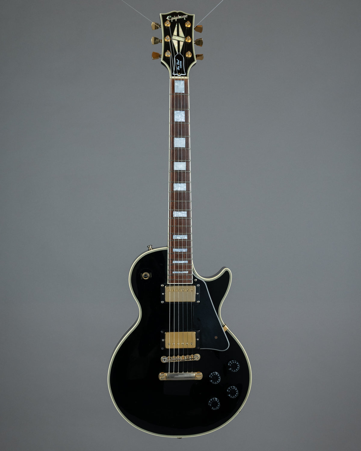2001 Epiphone LPC-80 Les Paul Custom (Japan, Ebony, HSC)
