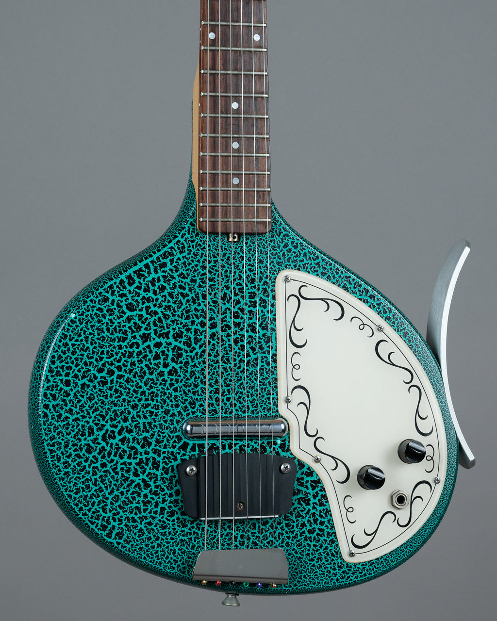 c2000s Jerry Jones "Baby Sitar" (USA, Green Crackle)