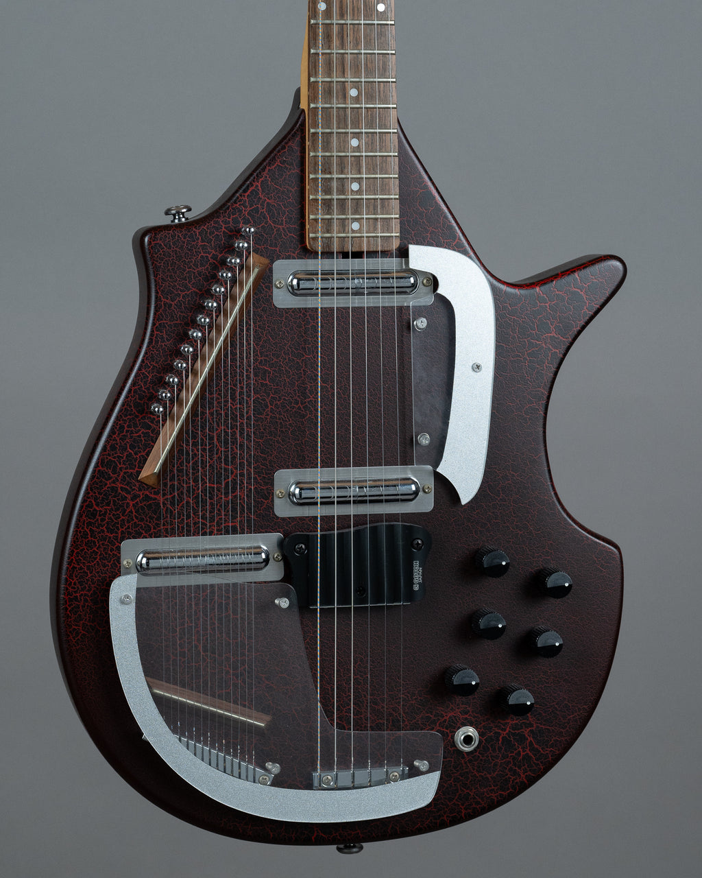 c2000s Stars ELS-1RD Electric Sitar (Japan, Red Crackle, OHSC)
