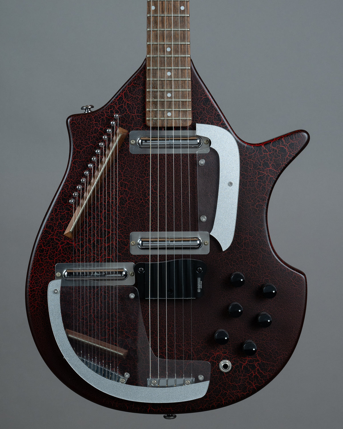 c2000s Stars ELS-1RD Electric Sitar (Japan, Red Crackle, OHSC)