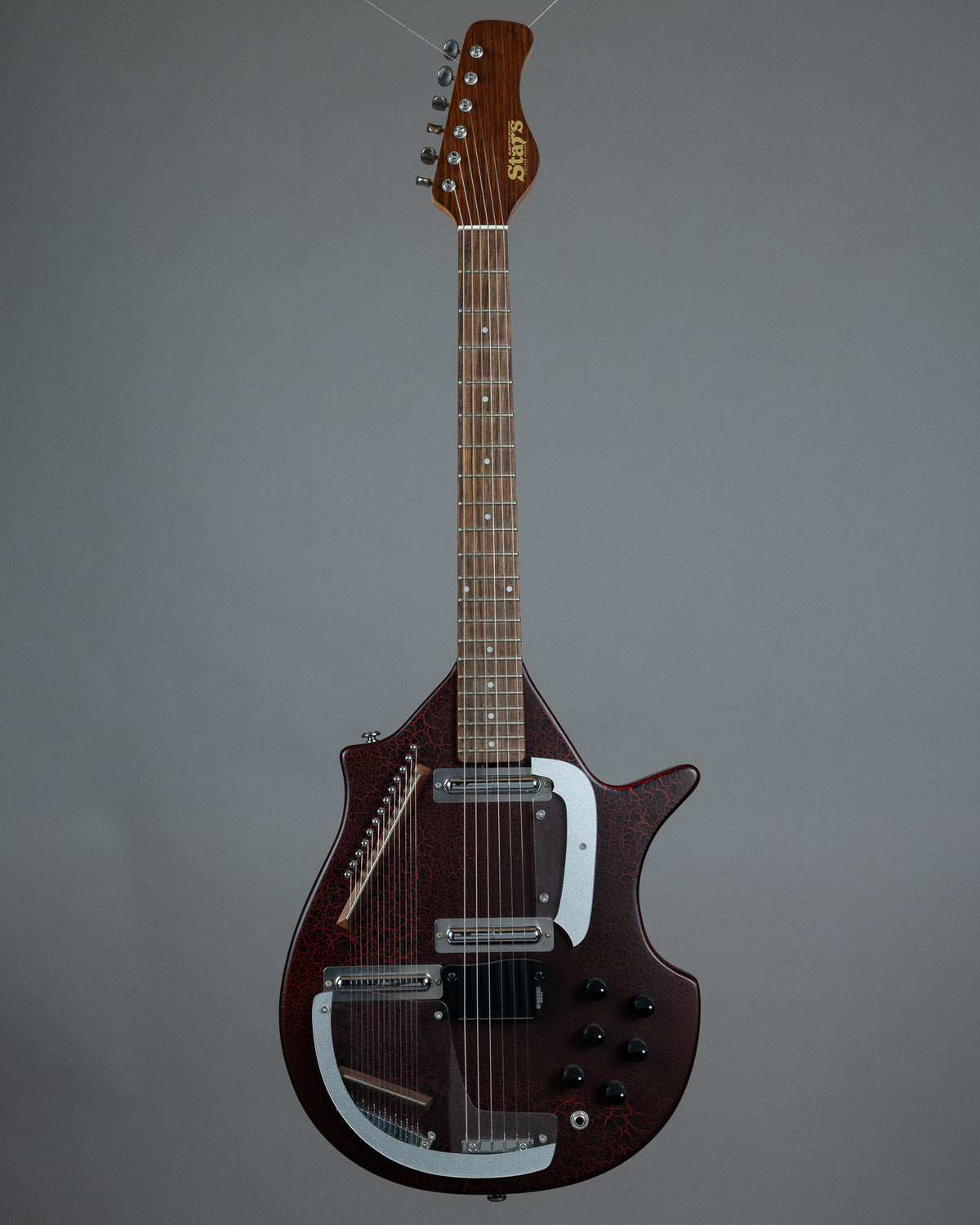 c2000s Stars ELS-1RD Electric Sitar (Japan, Red Crackle, OHSC)