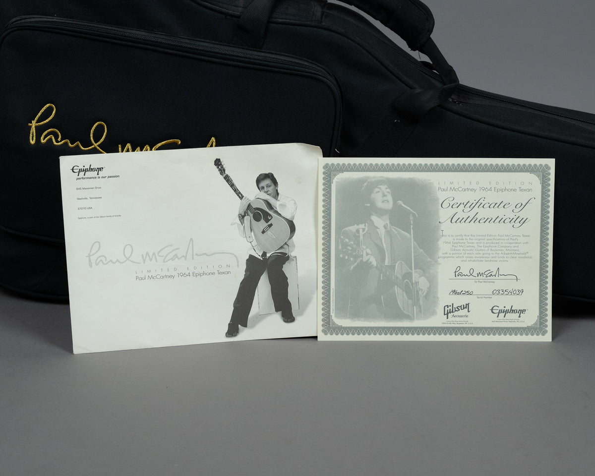 2005 Epiphone 'Paul McCartney' 1964 Texan 196/250 (USA, Natural, OSSC)