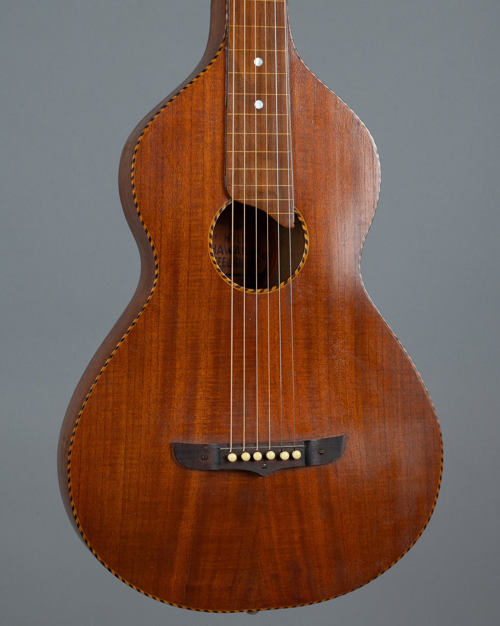 c1920s Hilo Hawaiian Steel Style 650 - Oscar Schmidt (USA, Koa, OHSC)