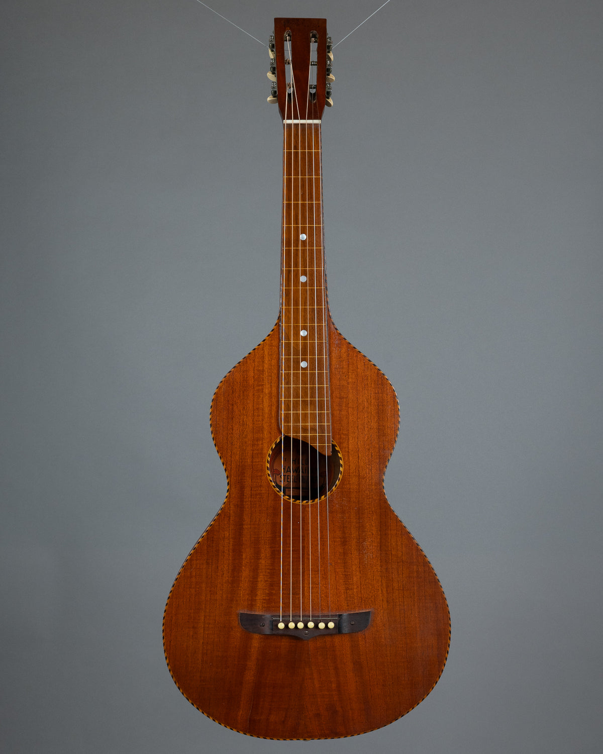 c1920s Hilo Hawaiian Steel Style 650 - Oscar Schmidt (USA, Koa, OHSC)