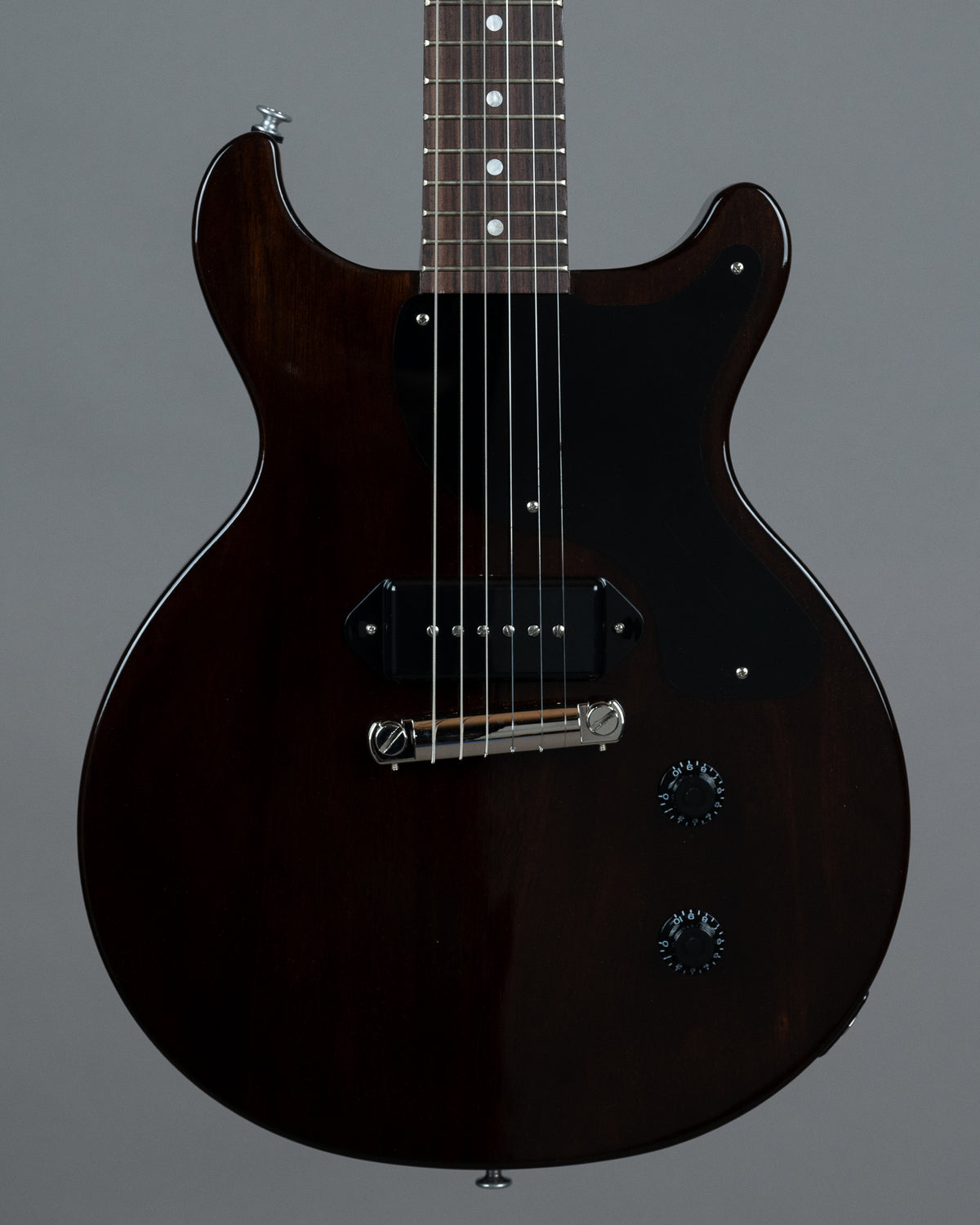2024 Gibson Les Paul Junior DC Double Cut (USA, Dark Walnut, OHSC)