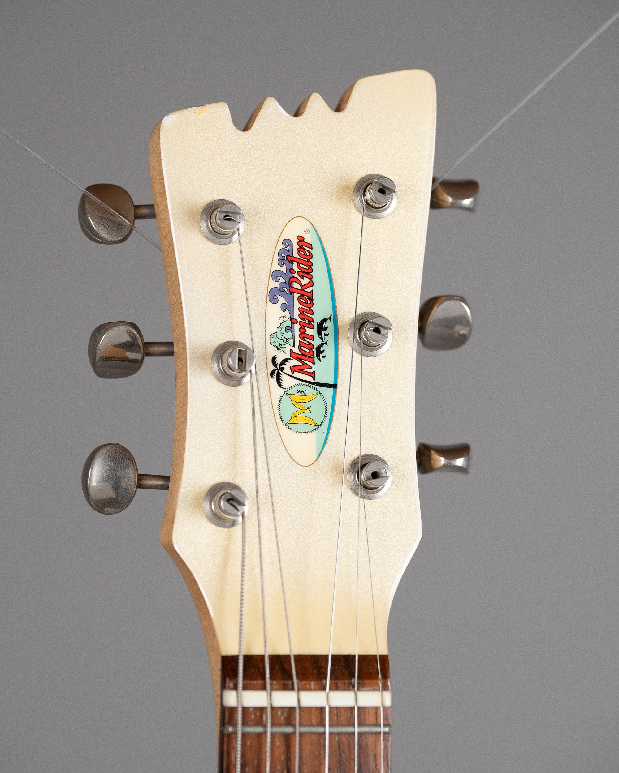 c1990s Marine Rider Mini Mosrite (Japan, White Pearl)