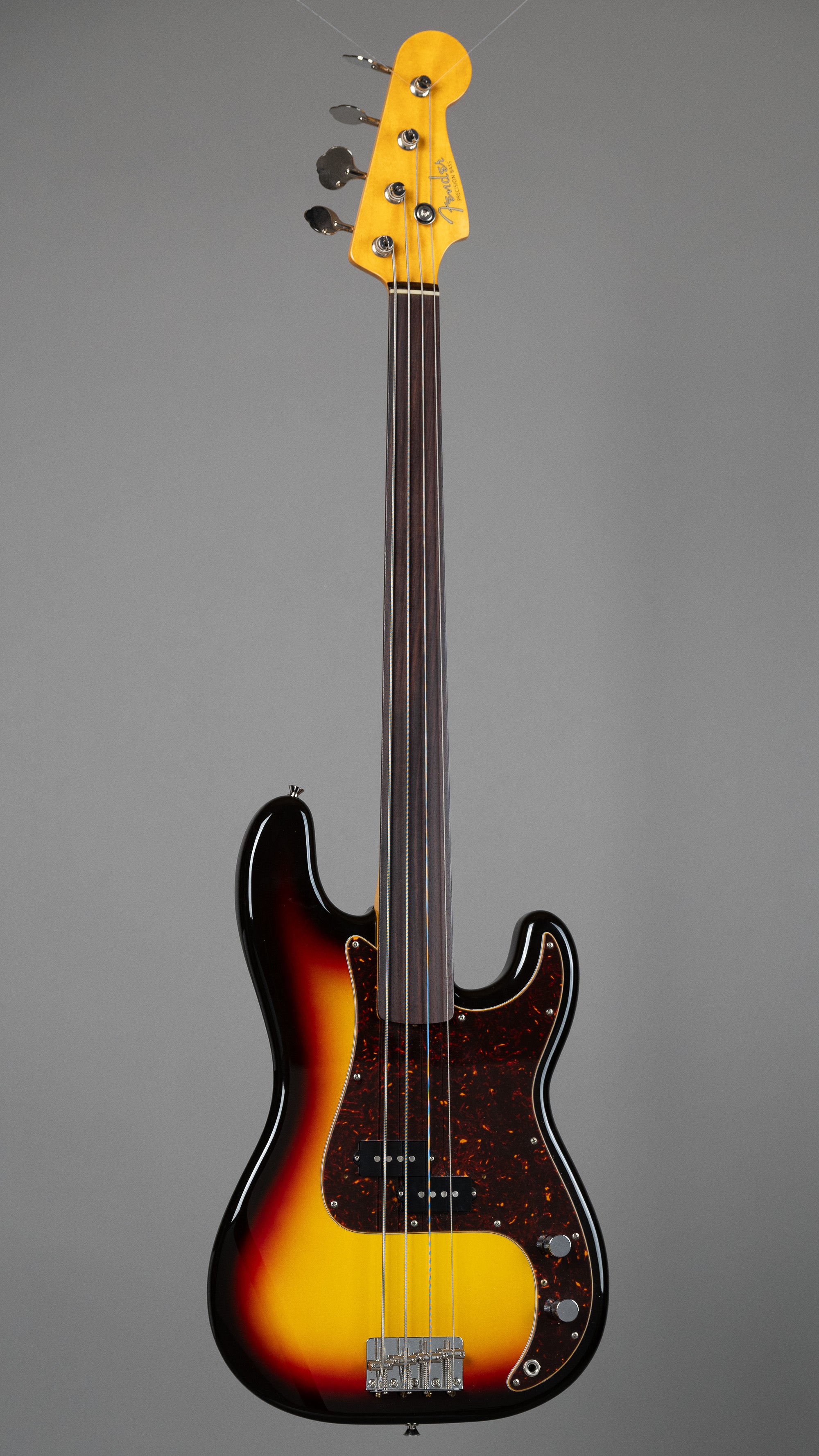 2007 Fender PB-62FL Precision Fretless Bass (Japan, Sunburst, Fender HC)