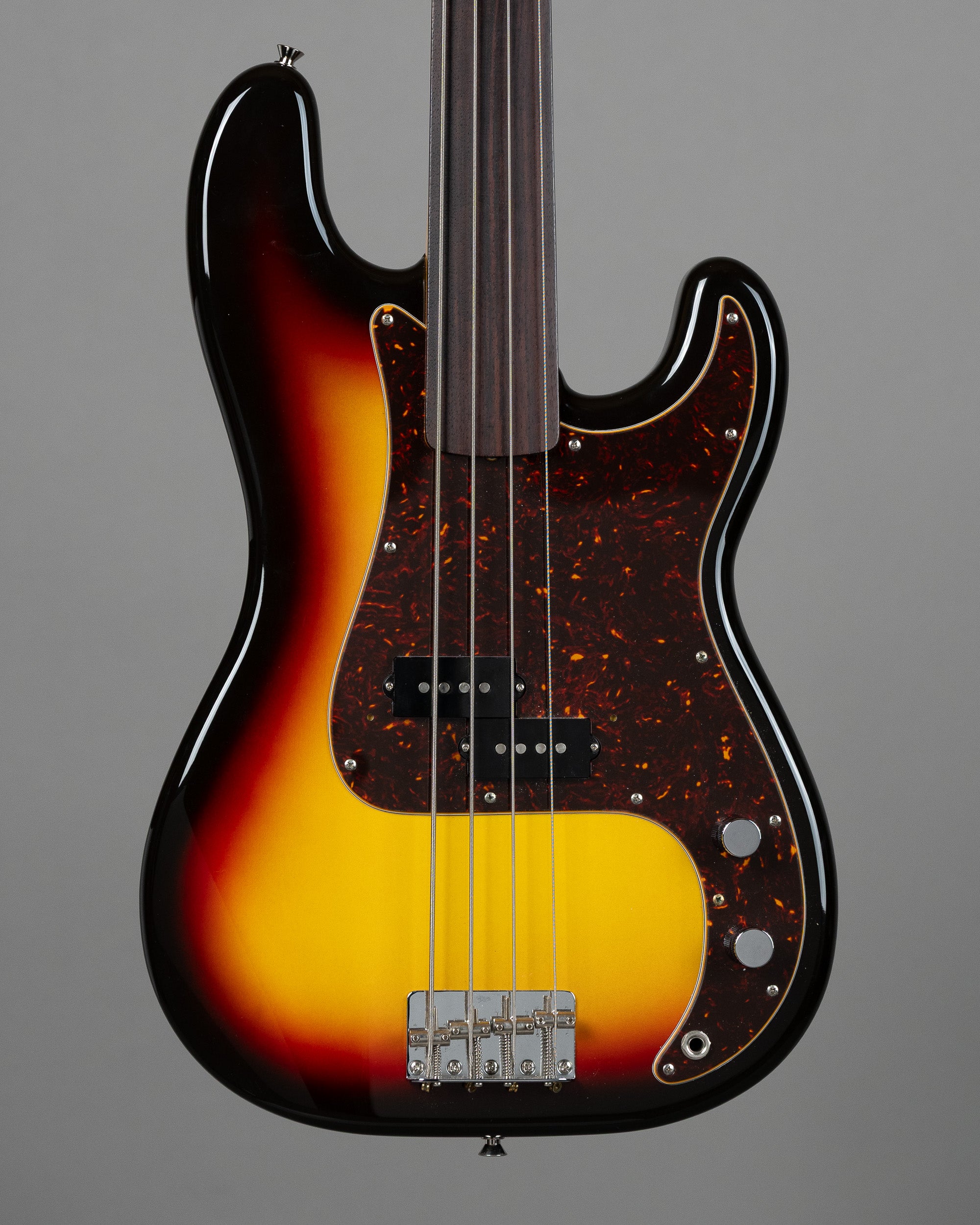 2007 Fender PB-62FL Precision Fretless Bass (Japan, Sunburst, Fender HC)
