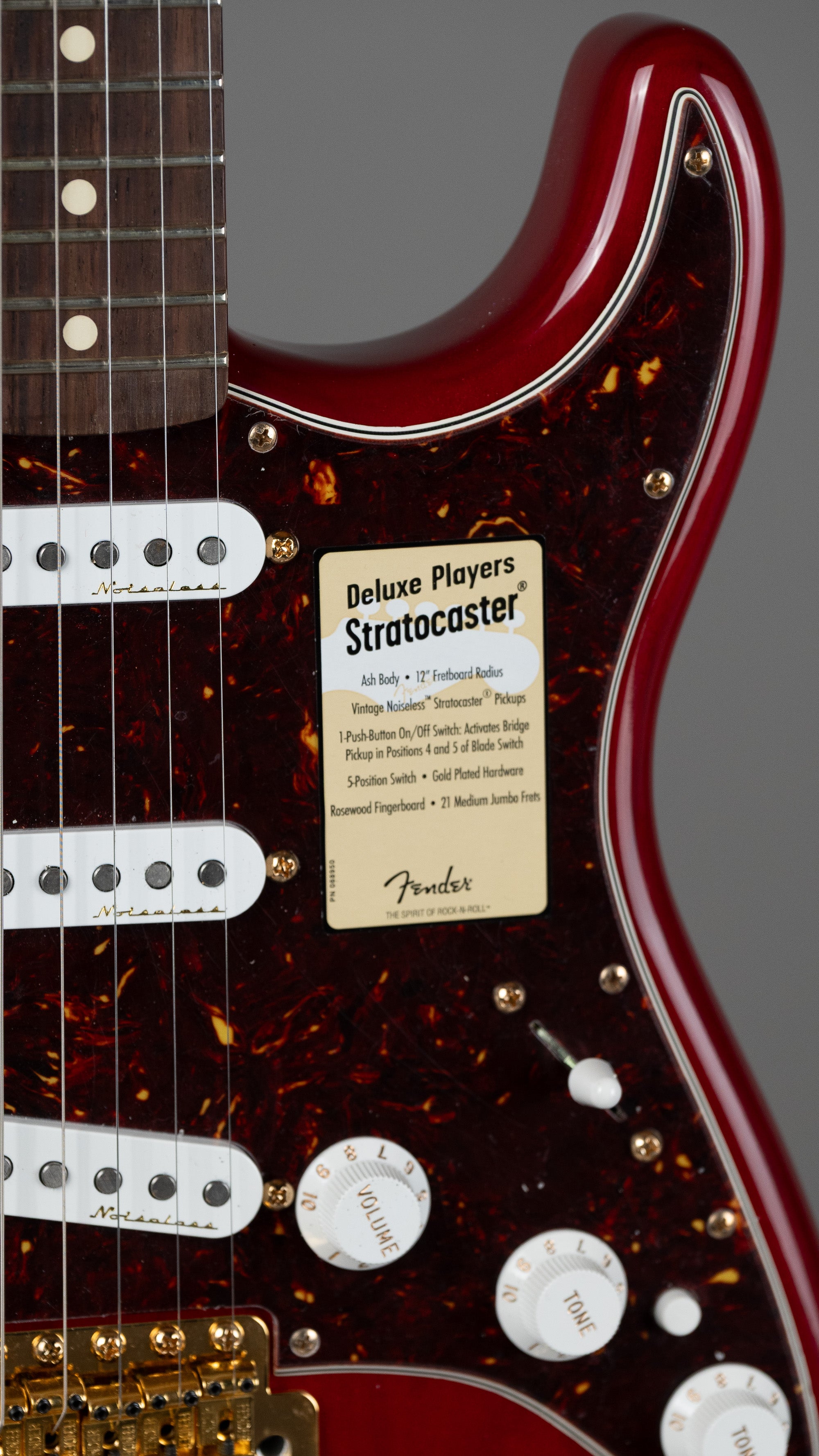 2011 Fender Deluxe Players Stratocaster (Mexico, Crimson Red Transpare