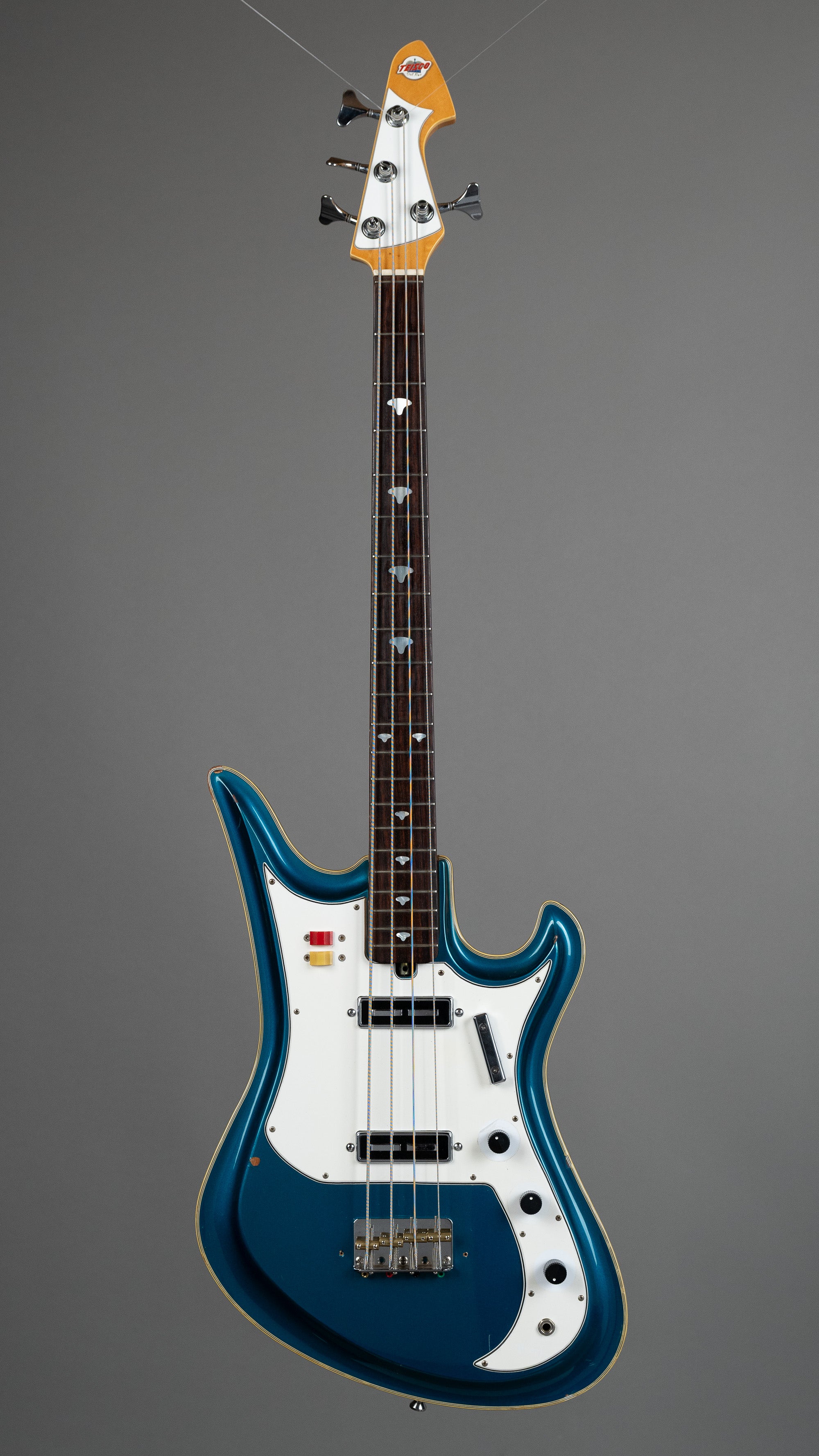 c1990s Teisco Spectrum 5 Reissue Bass (Japan, Metallic Blue)