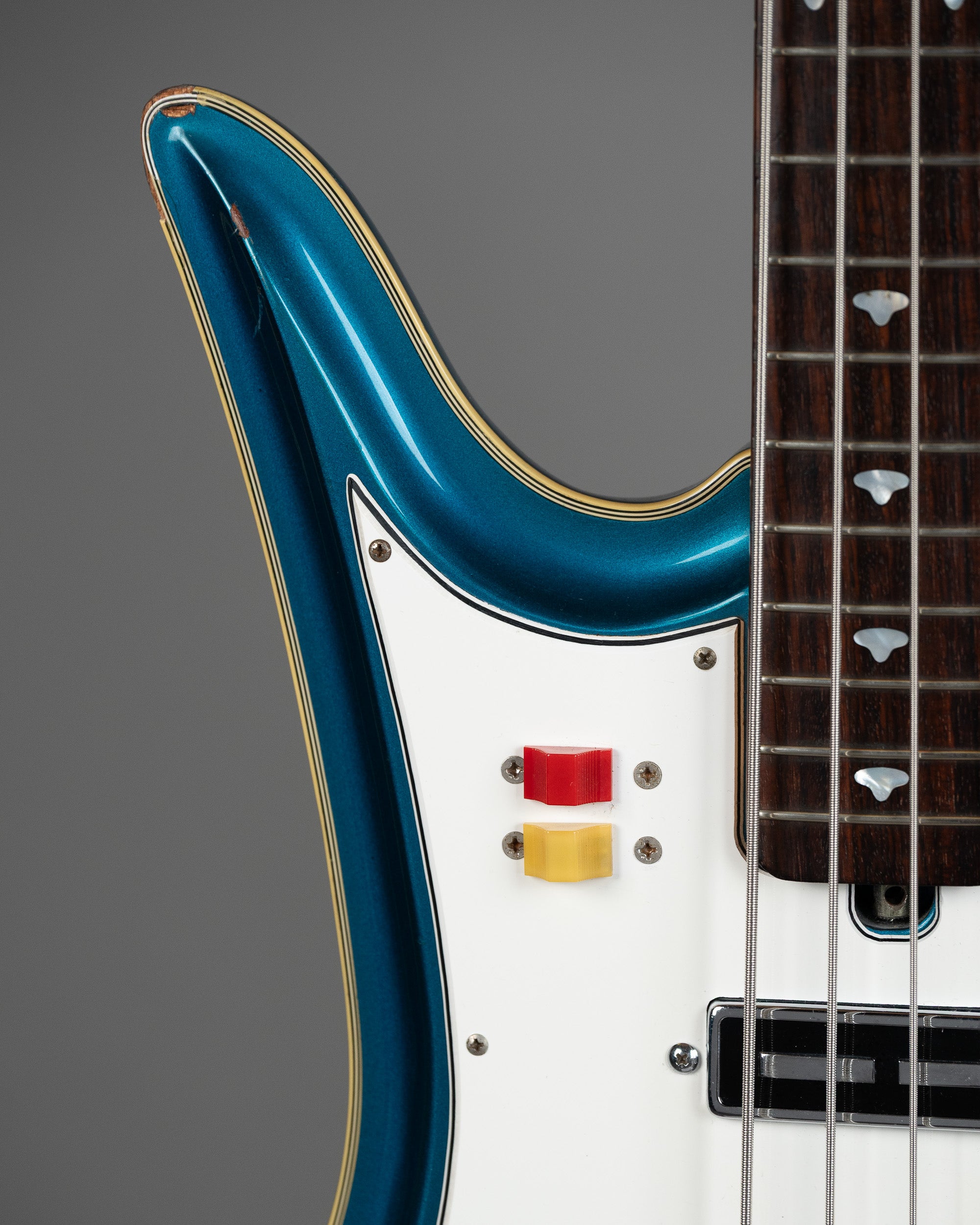 c1990s Teisco Spectrum 5 Reissue Bass (Japan, Metallic Blue)