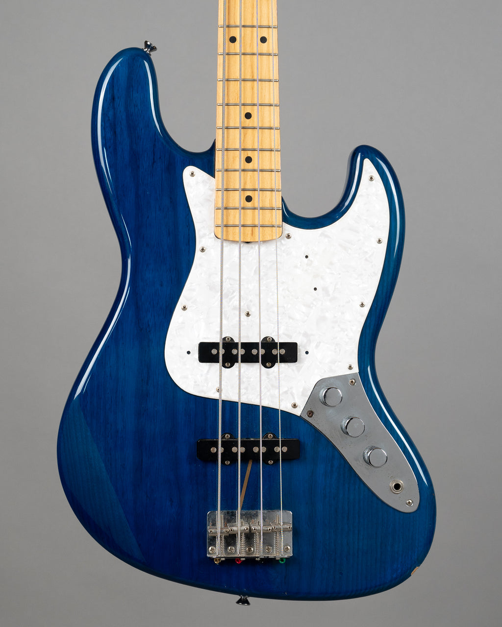 c1997 Fender JB62 Jazz Bass (Japan, Transparent Blue)
