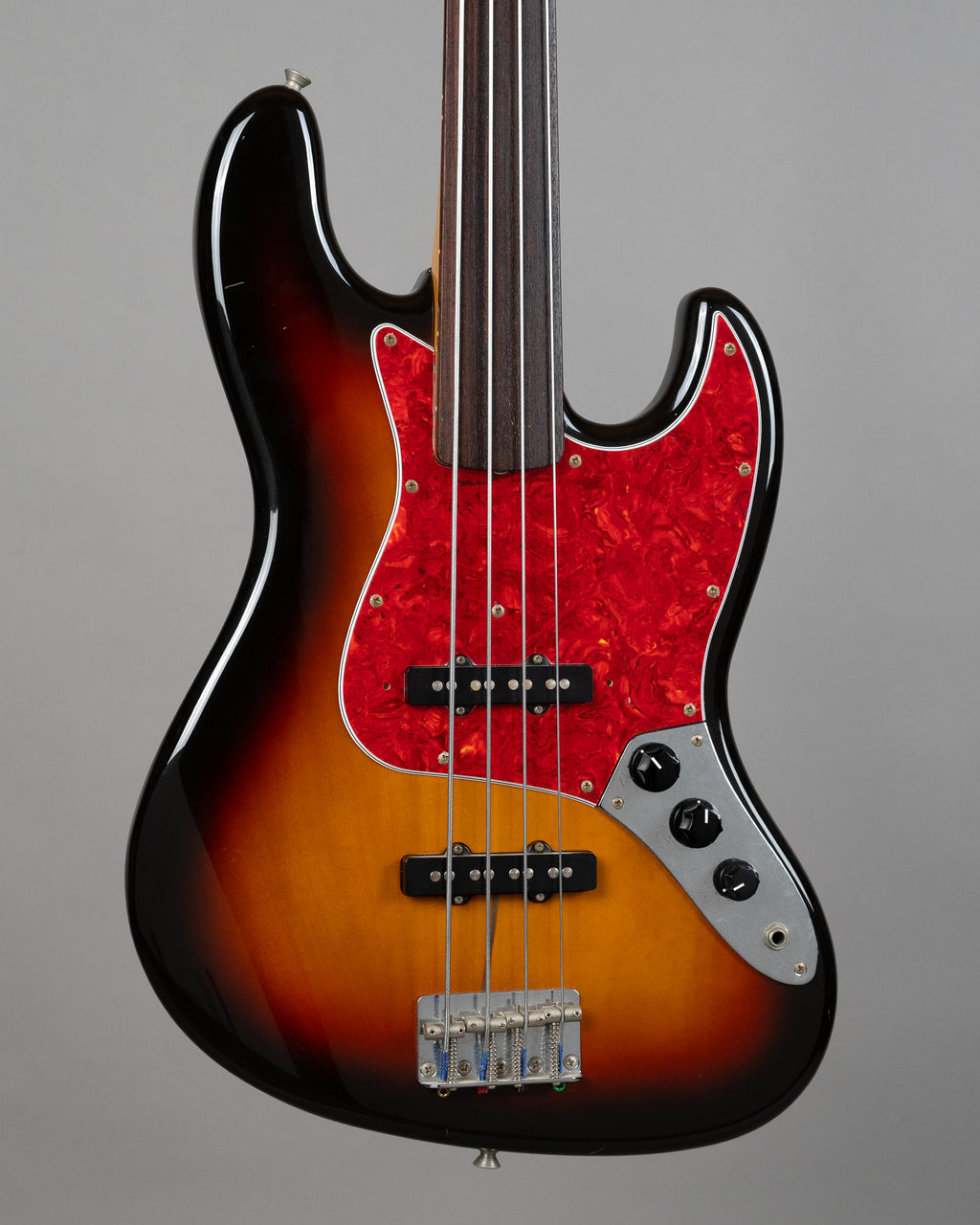 c1994 Fender JB-62FL Unlined Fretless Jazz Bass (Japan, Sunburst)
