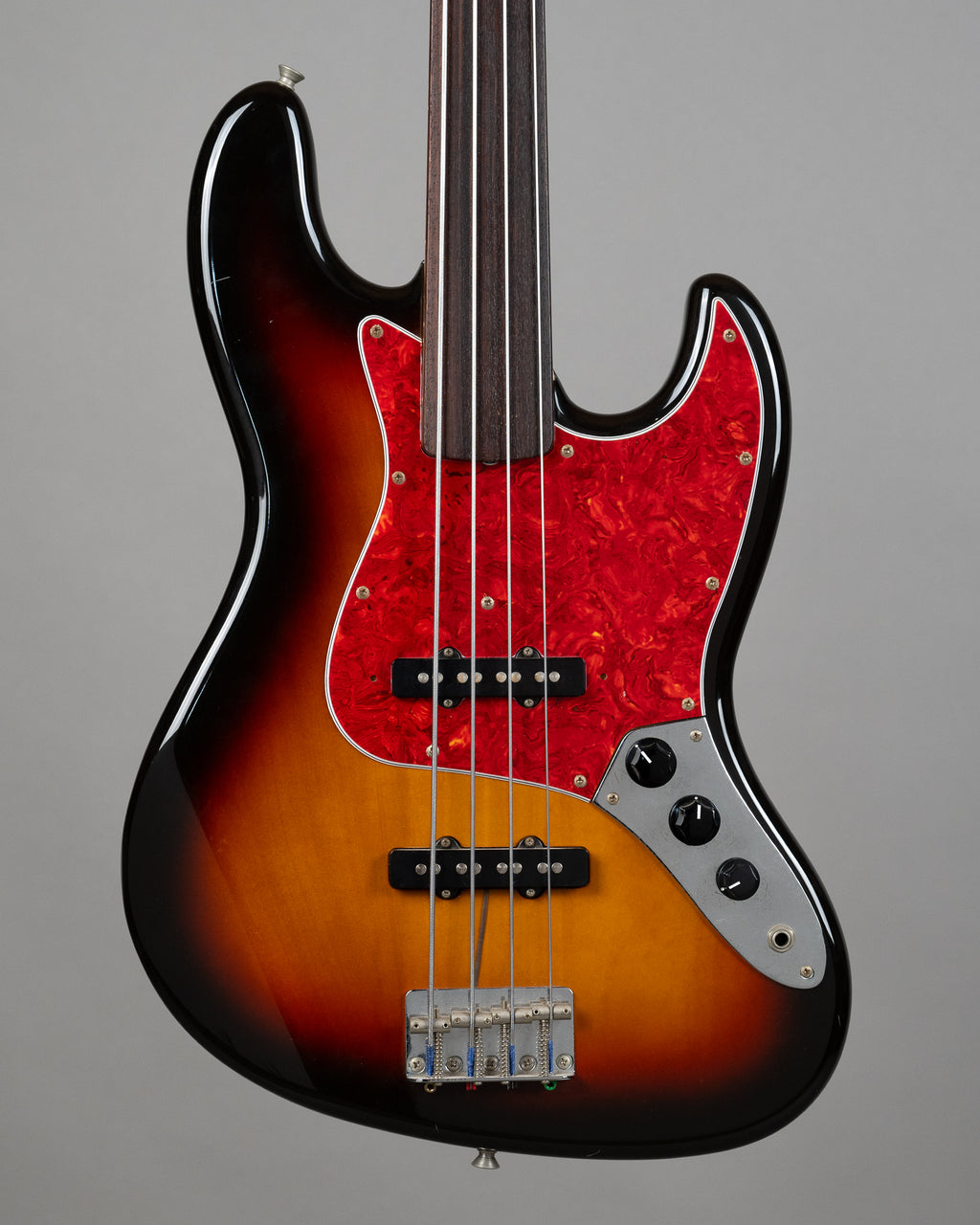 c1994 Fender JB-62FL Unlined Fretless Jazz Bass (Japan, Sunburst)