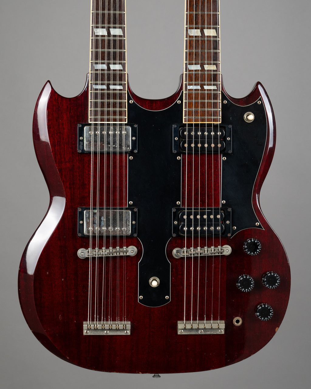 1980 Greco SGW-1300 Double Neck SG (Japan, Cherry, OHSC)