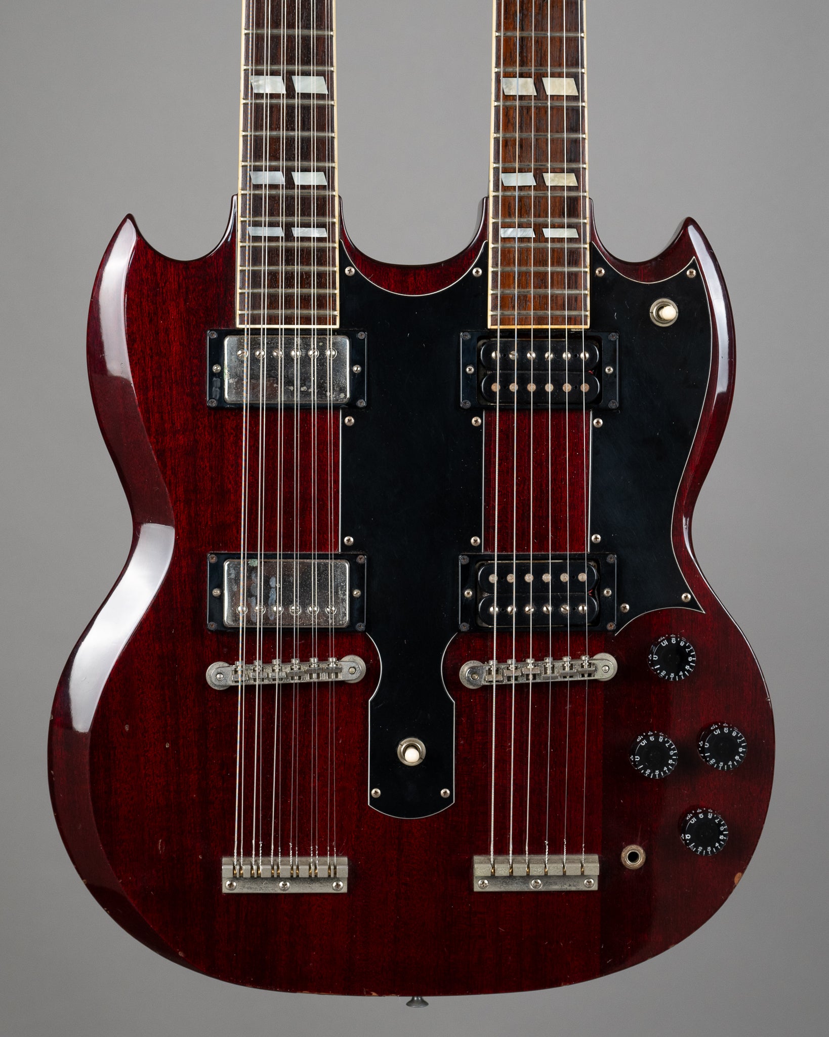 1980 Greco SGW-1300 Double Neck SG (Japan, Cherry, OHSC)
