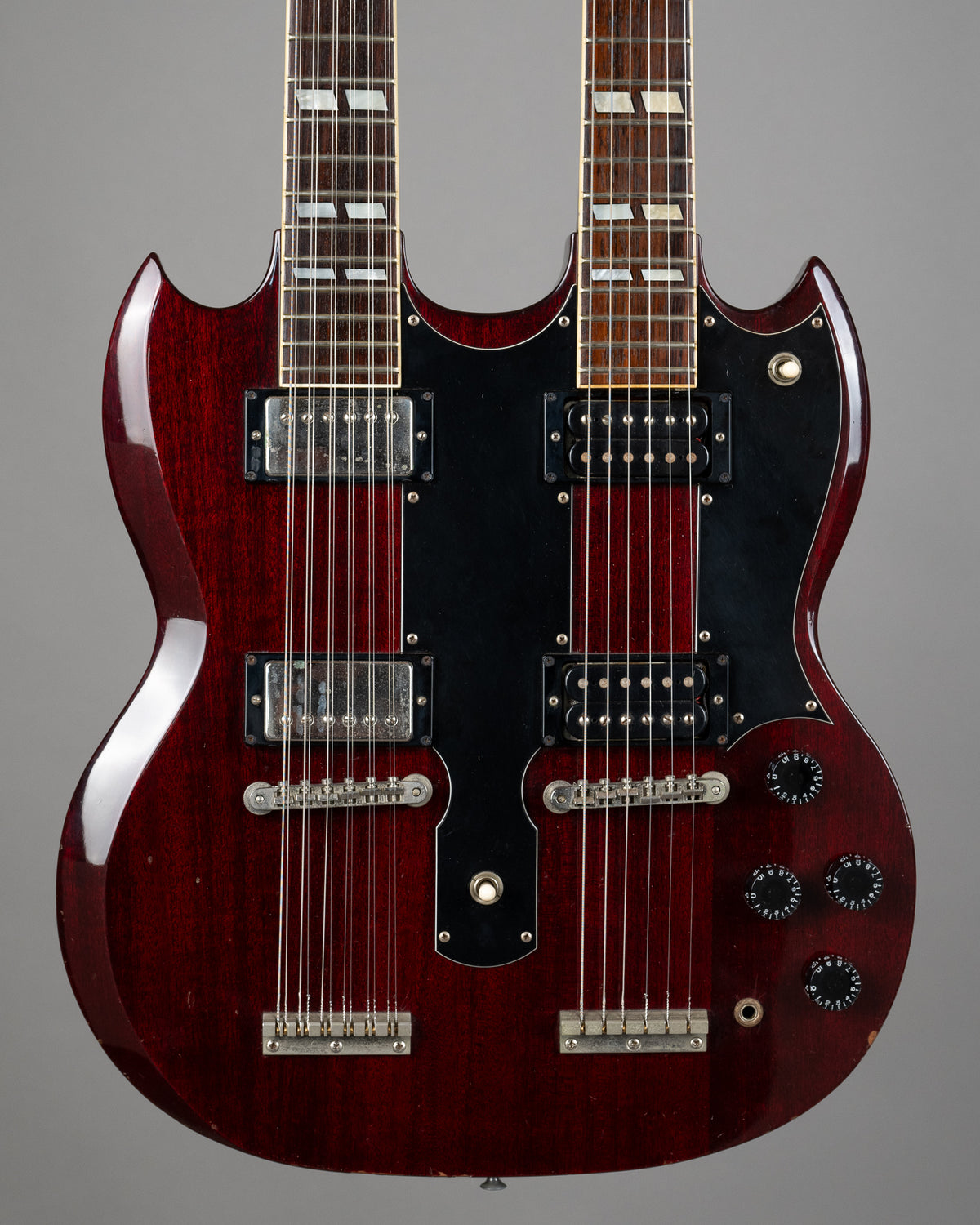 1980 Greco SGW-1300 Double Neck SG (Japan, Cherry, OHSC)