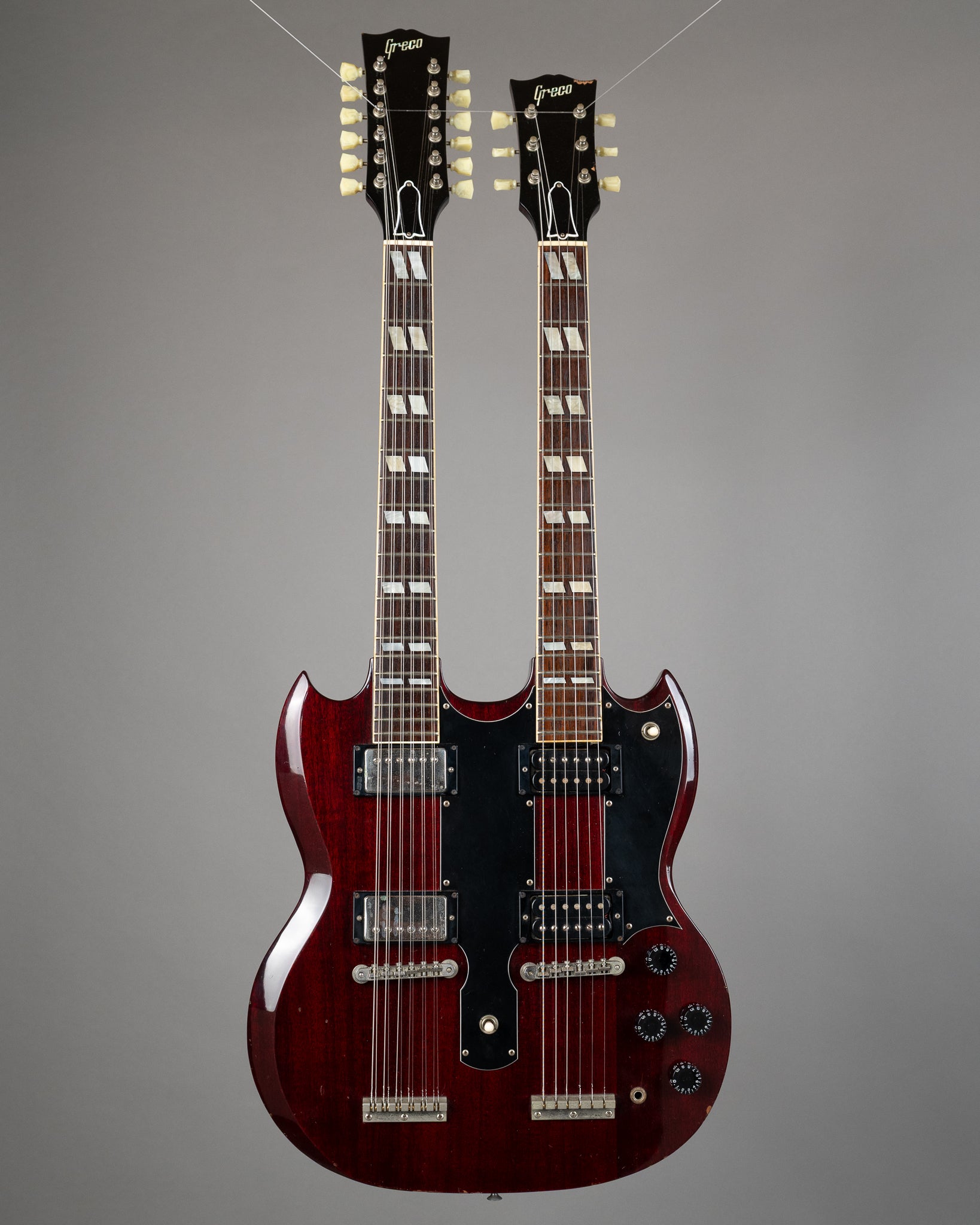 1980 Greco SGW-1300 Double Neck SG (Japan, Cherry, OHSC)
