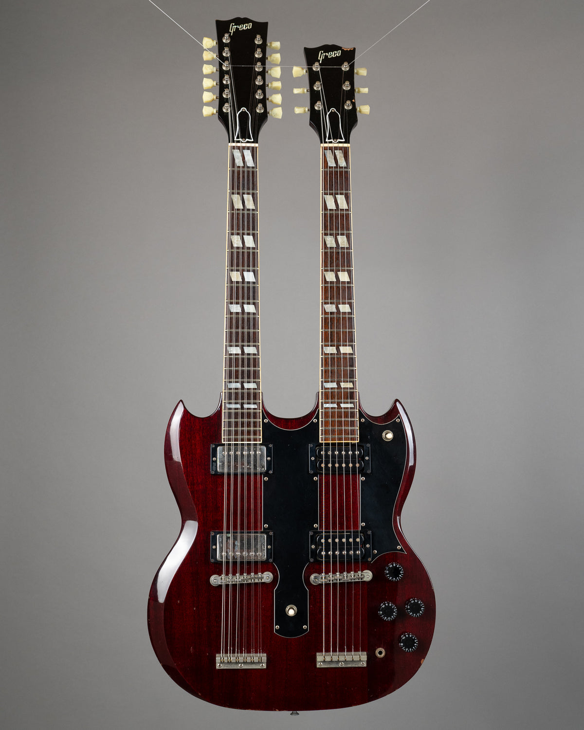 1980 Greco SGW-1300 Double Neck SG (Japan, Cherry, OHSC)