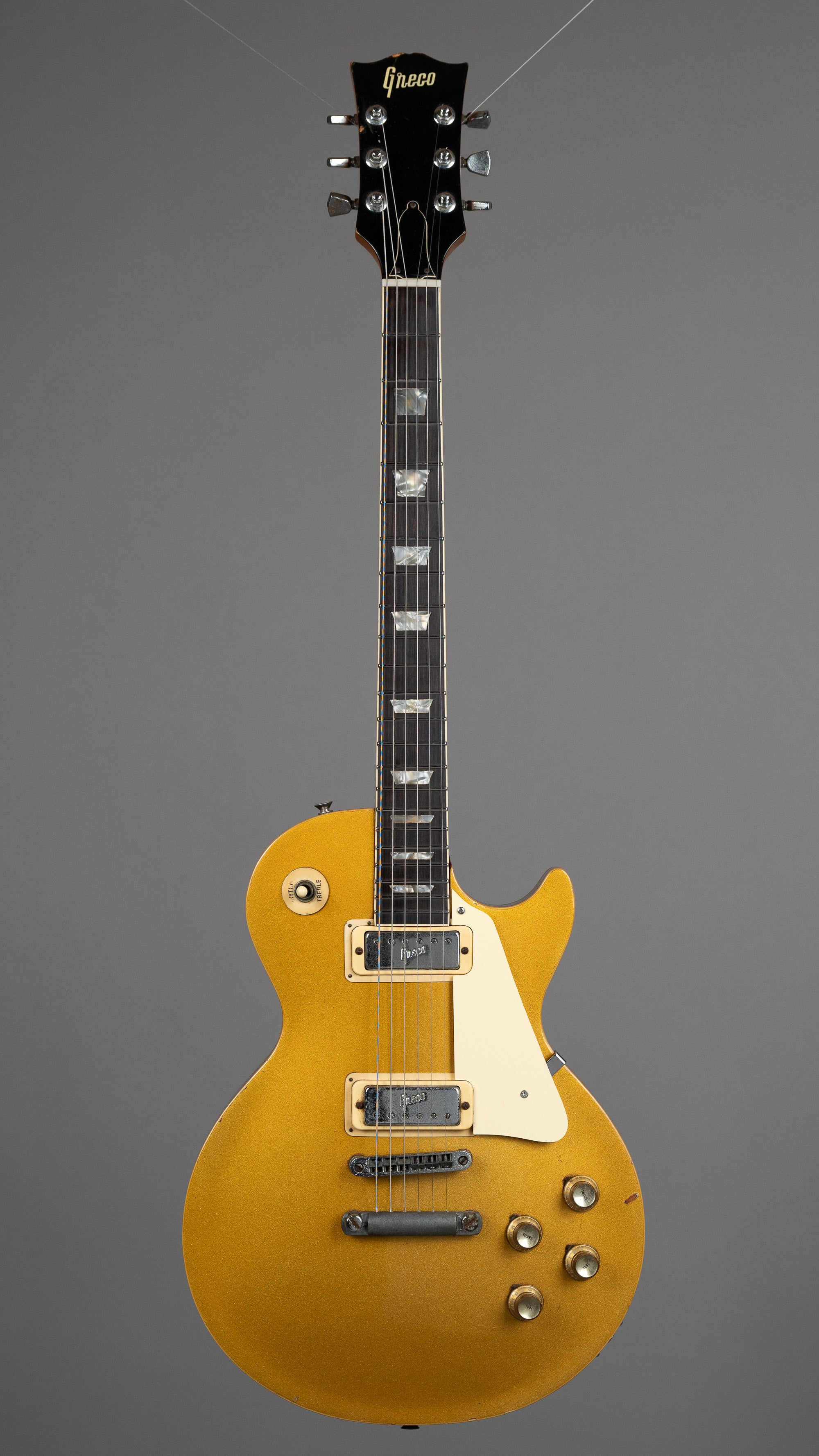 c1974 Greco EG550GS Les Paul Deluxe (Japan, Goldtop, OHSC)