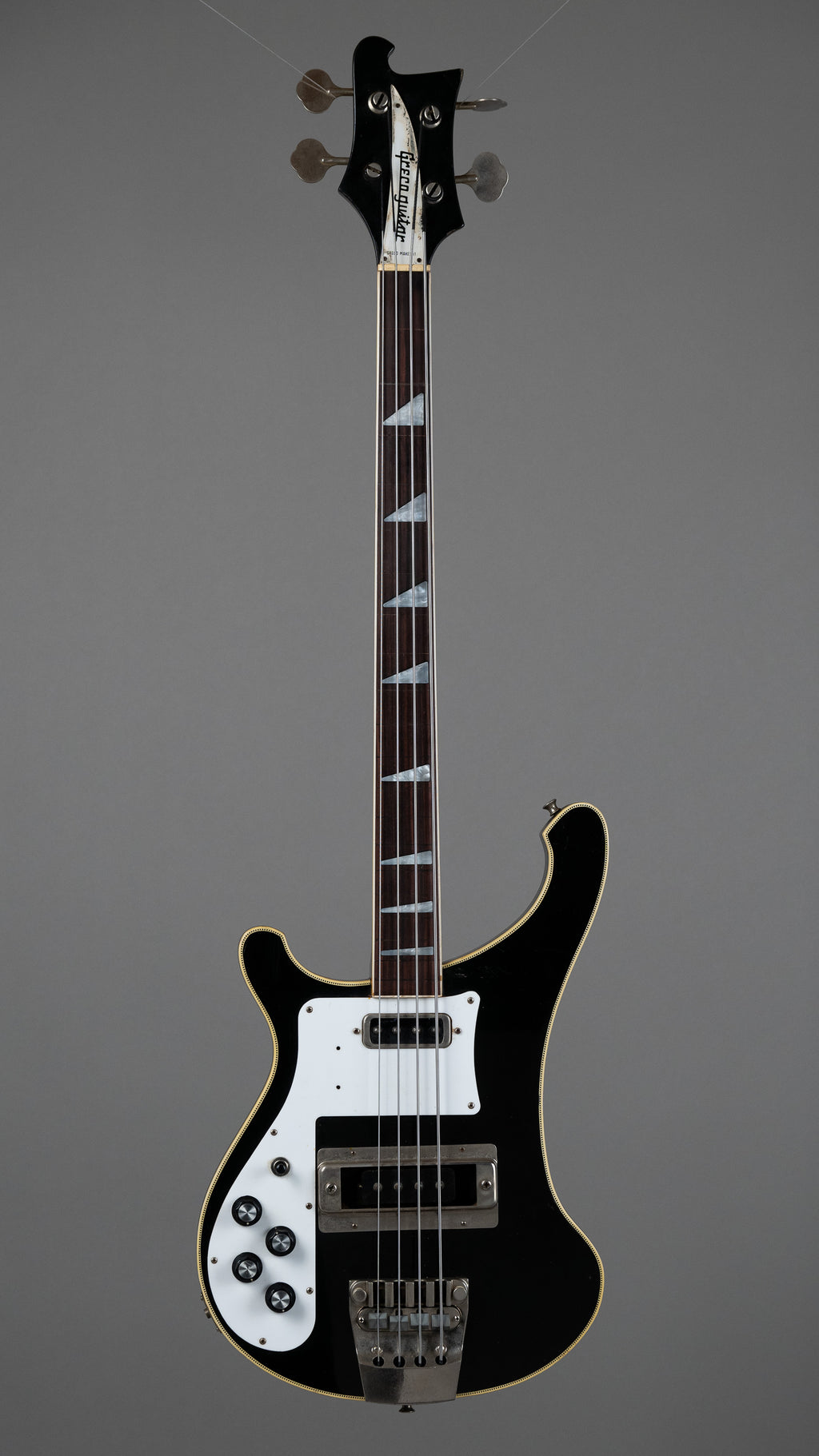 1979 Greco 'Rickenbacker 4001 Copy' Bass (Japan, Left Handed, Black, Fretless)