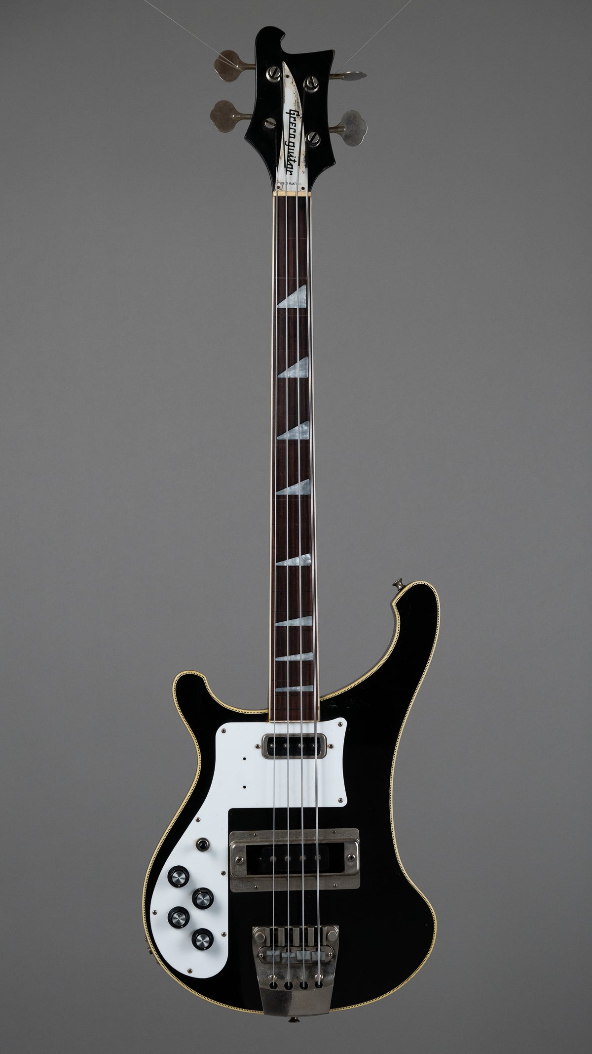 1979 Greco 'Rickenbacker 4001 Copy' Bass (Japan, Left Handed, Black, Fretless)