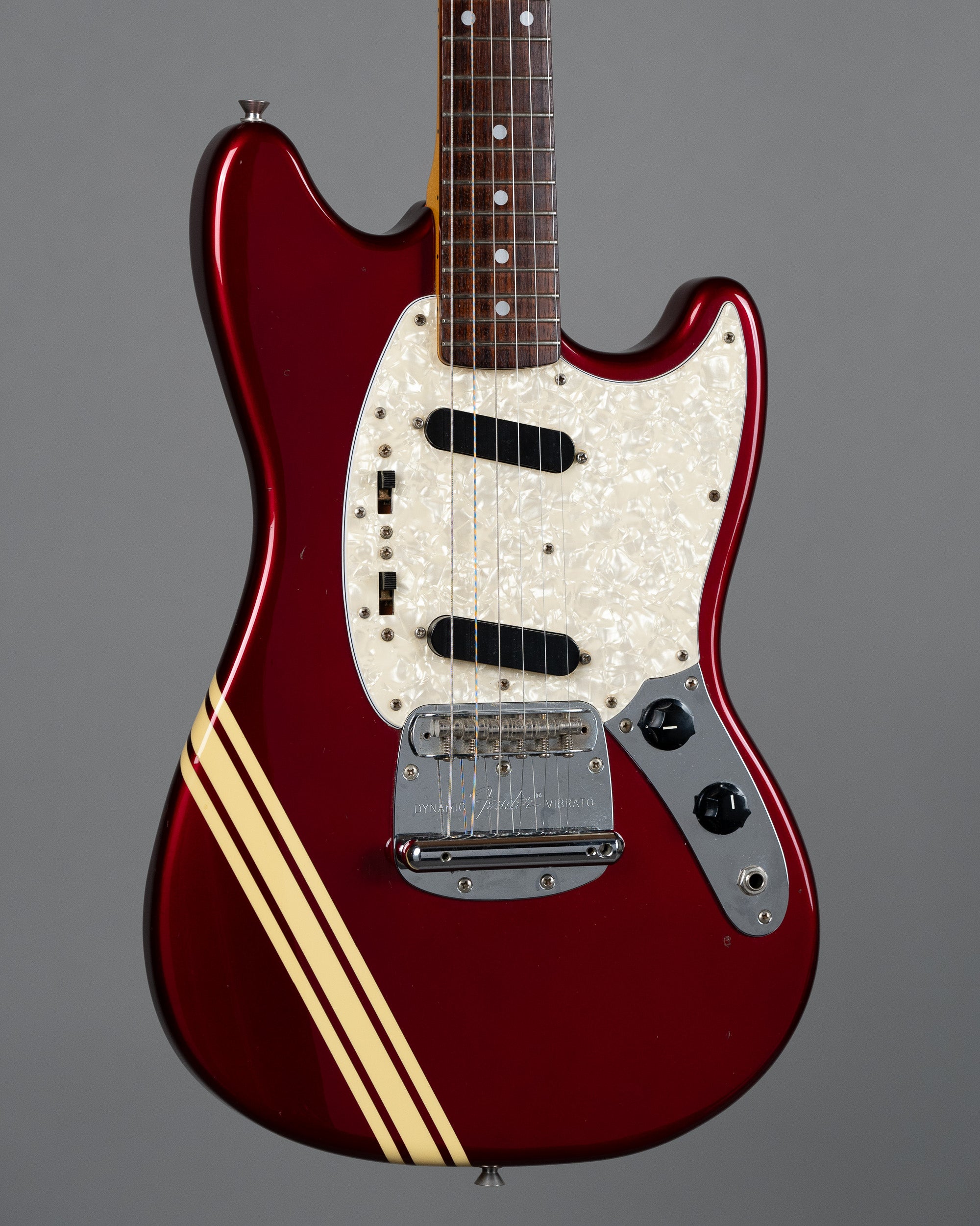 2010 Fender MG-69 Mustang Competition Stripe (Japan, Candy Apple Red)