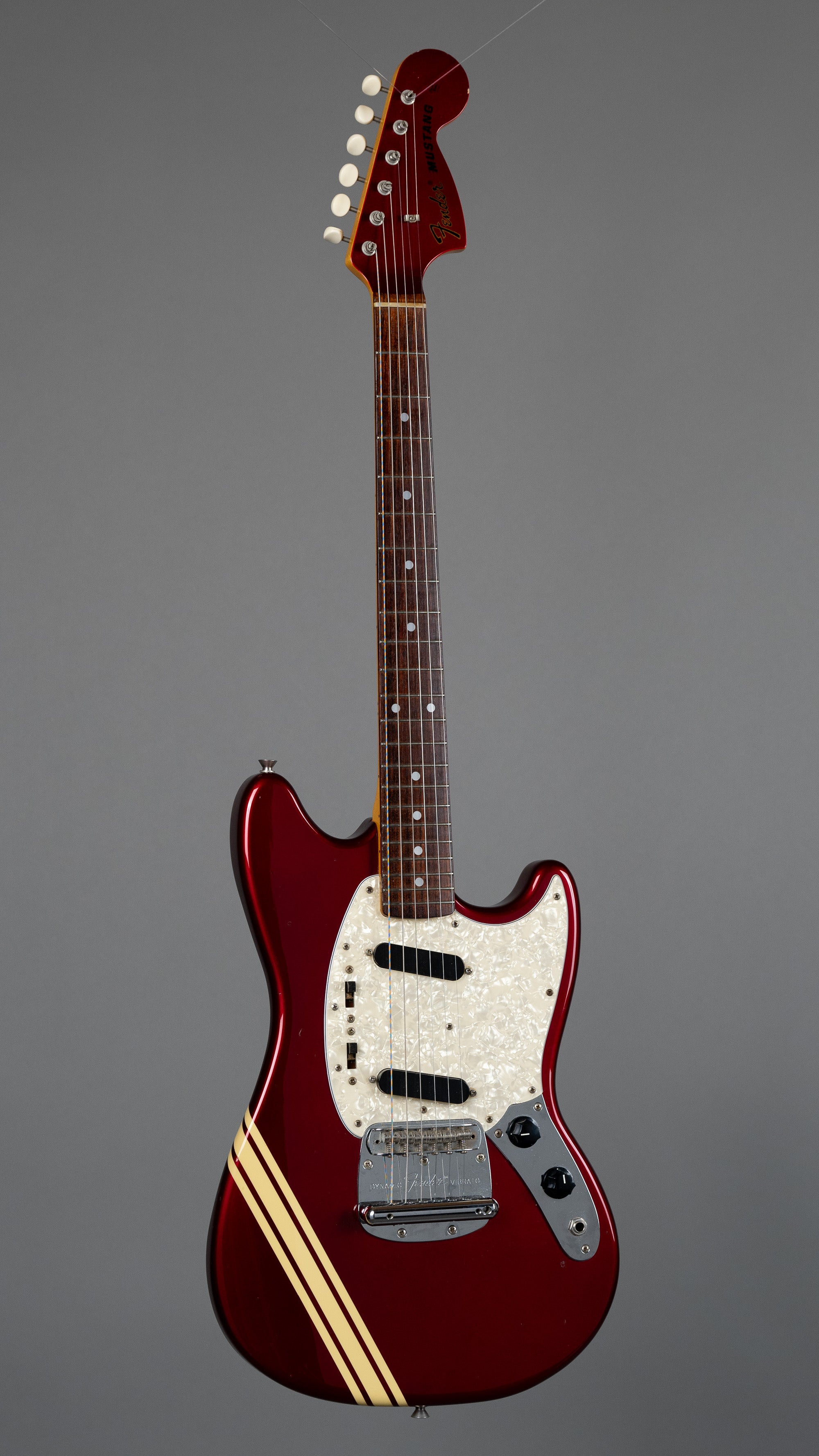 2010 Fender MG-69 Mustang Competition Stripe (Japan, Candy Apple Red)