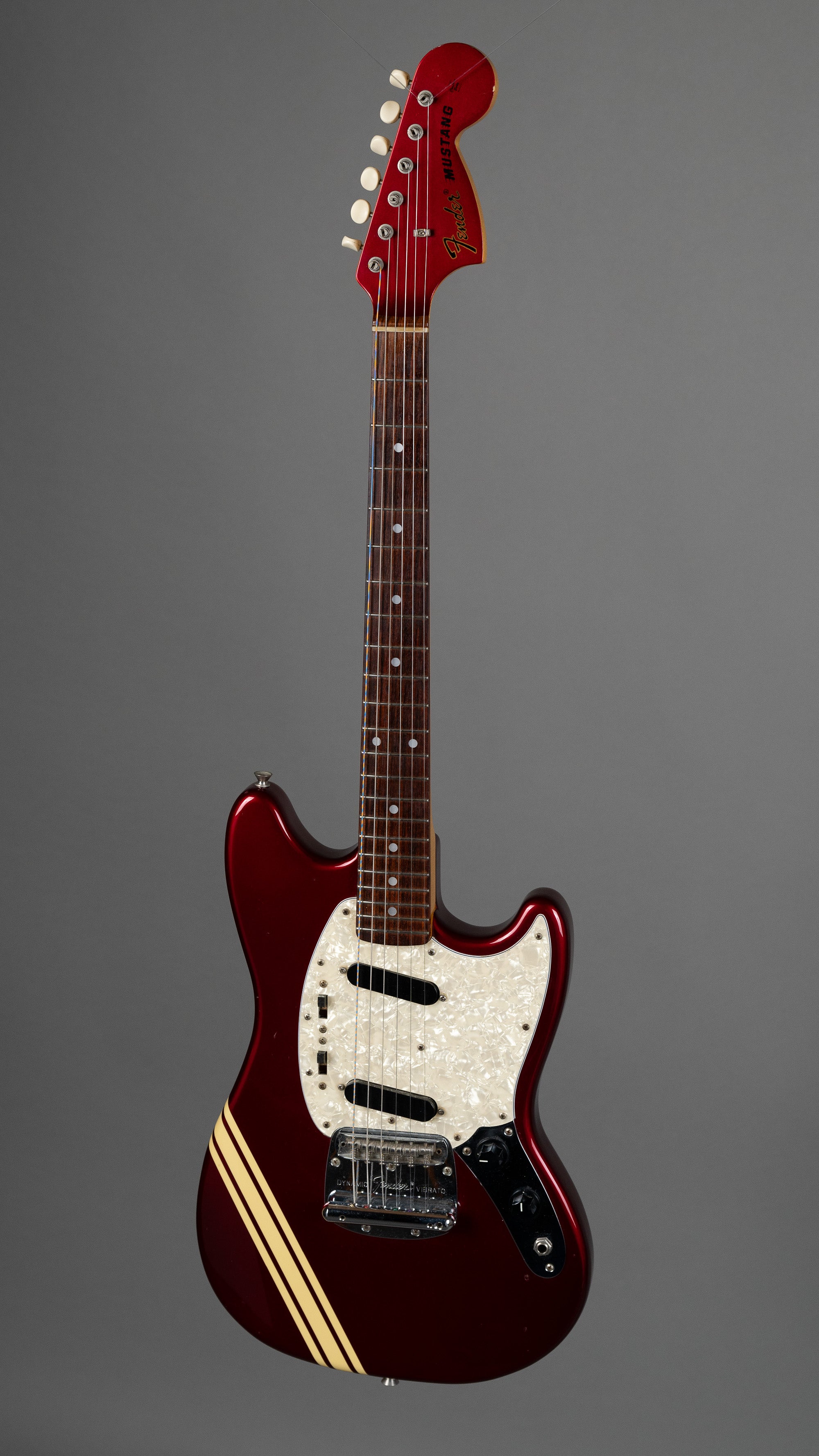 2010 Fender MG-69 Mustang Competition Stripe (Japan, Candy Apple Red)