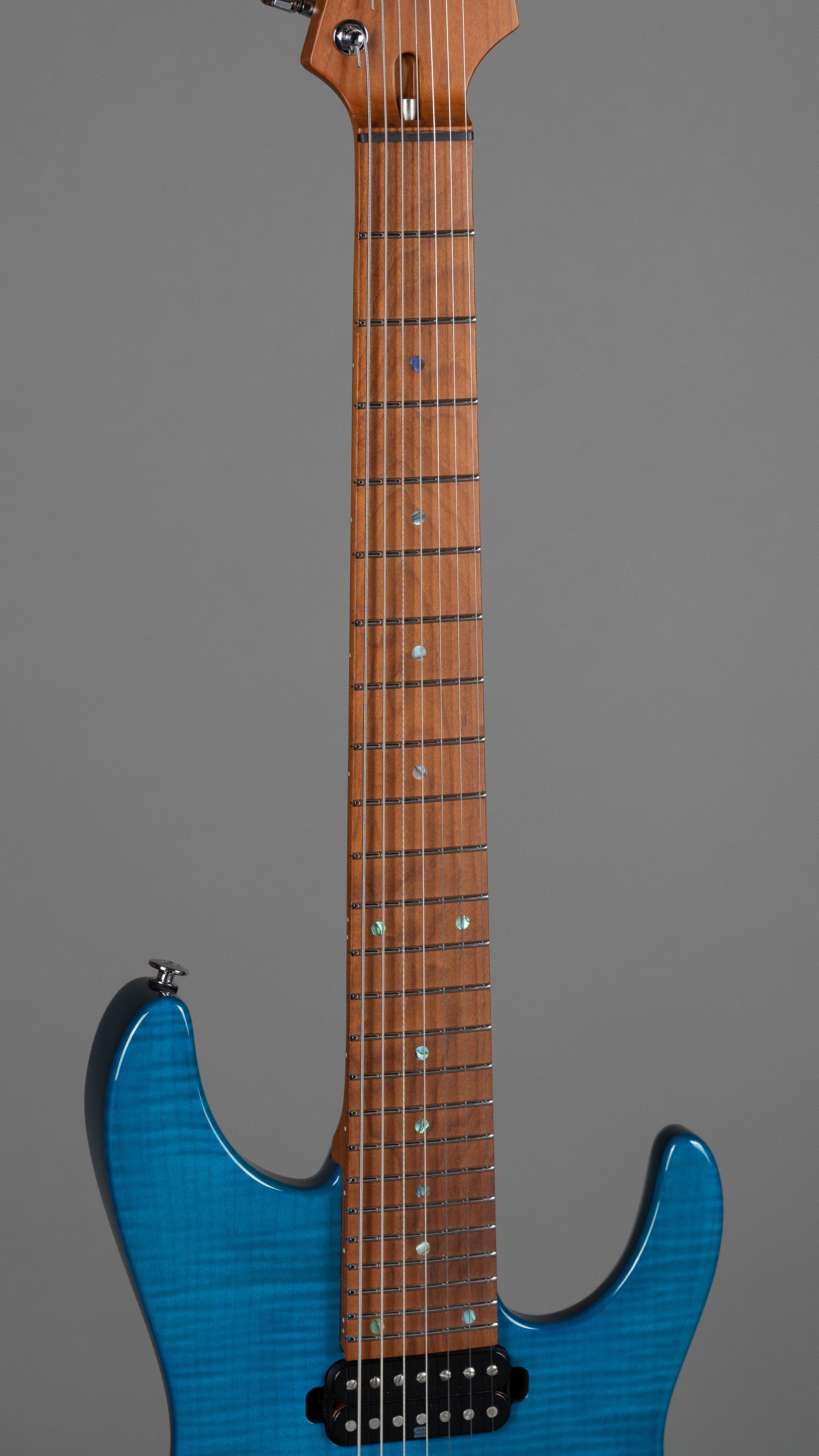 2021 Ibanez Martin Miller MM7-TAB (Japan, Transparent Aqua Blue, OHSC)